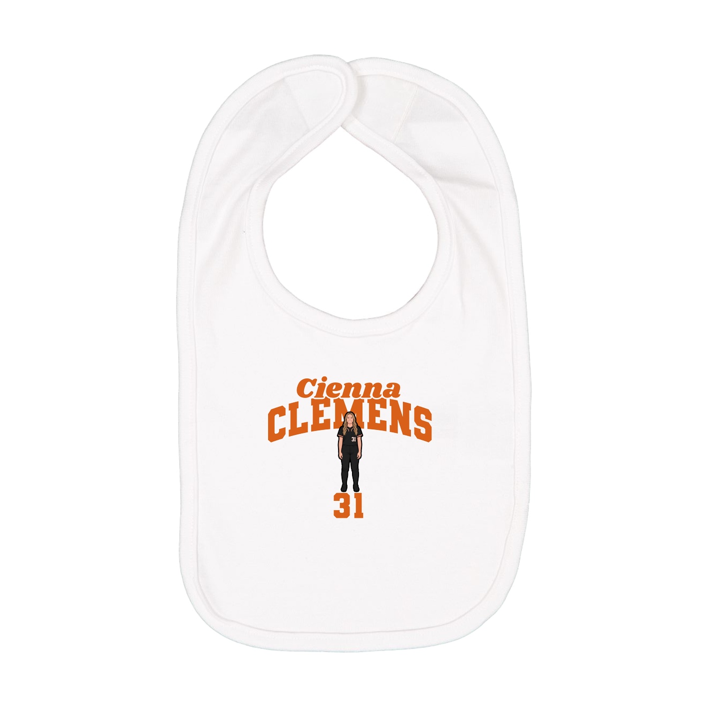 Infant Bib — Signature Arch in White