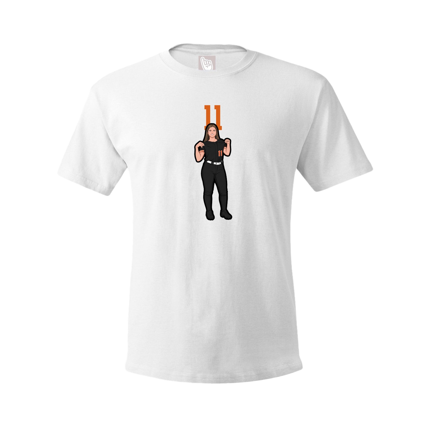 Tee — Number Top in White