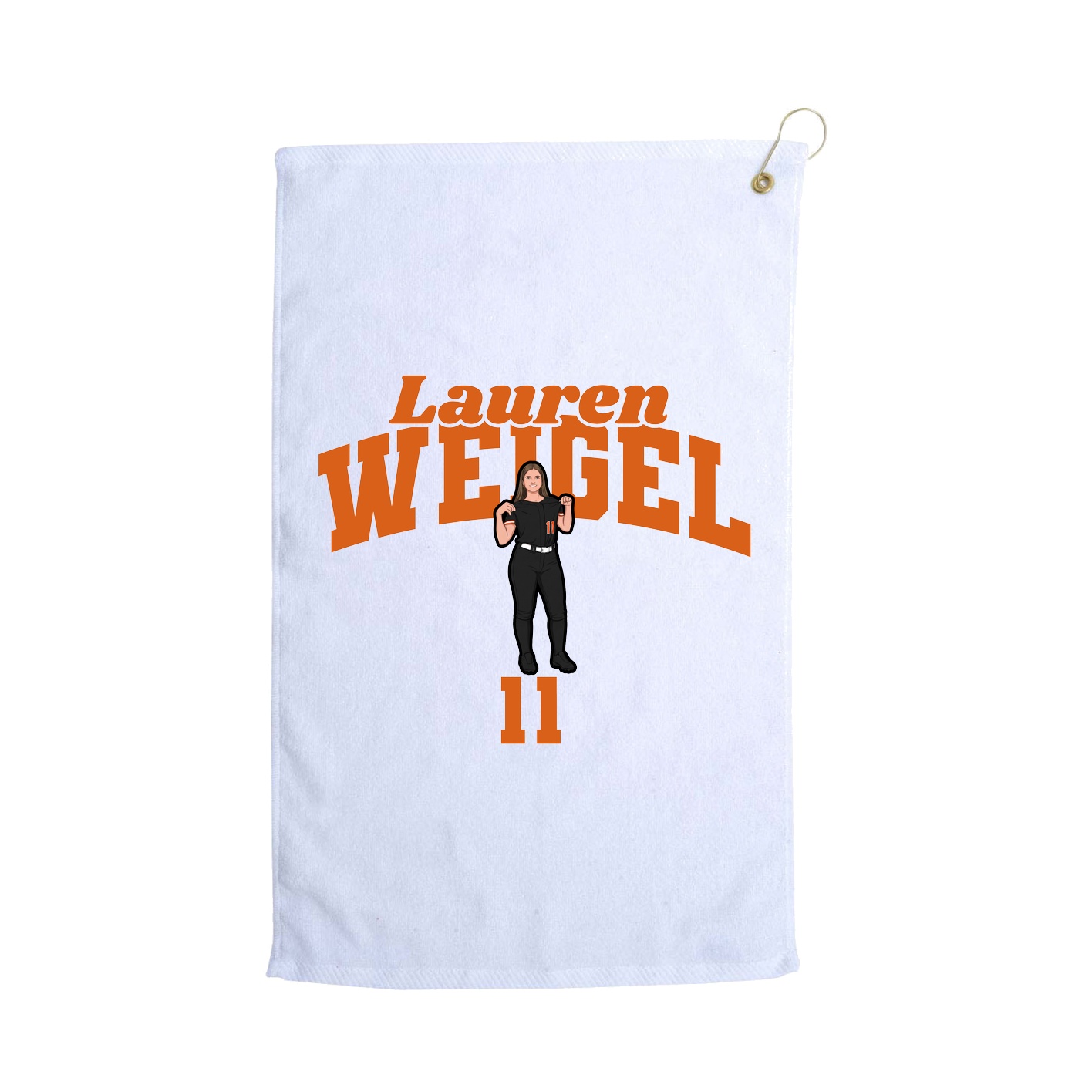 Golf Towel — Signature Arch in White