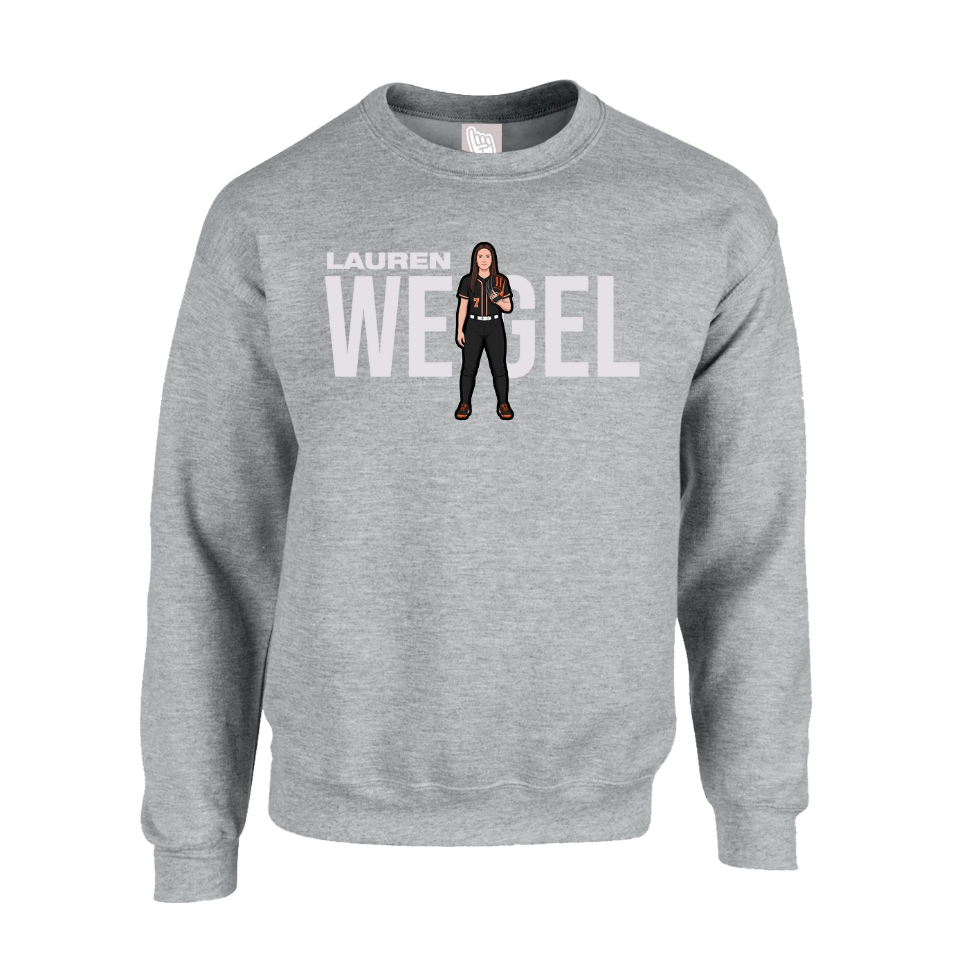 Fleece Crew — Player Name in Grey