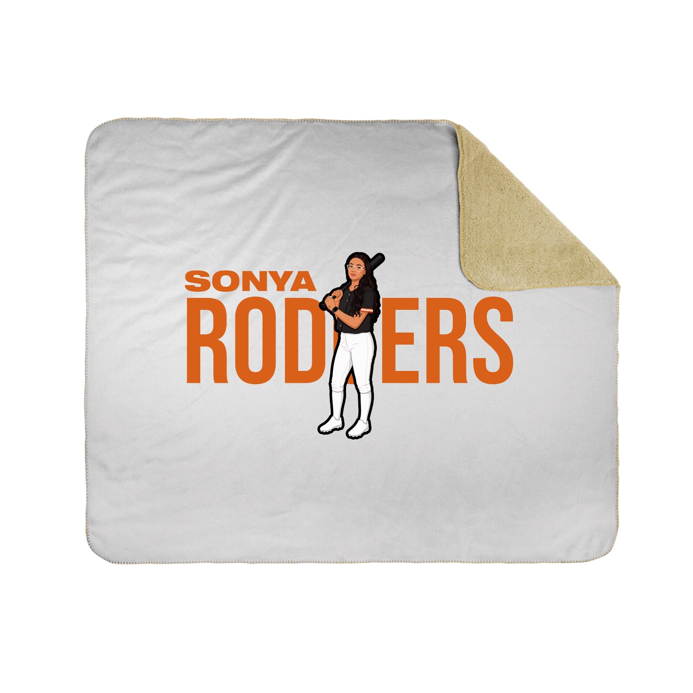 Throw Blanket — Player Name in White