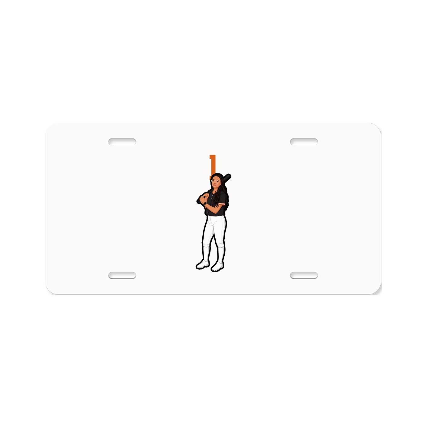License Plate — Number Top in Classic