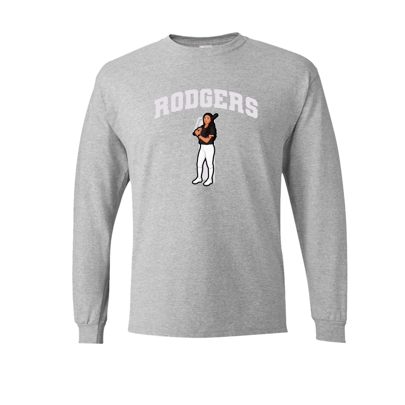 Long Sleeve Tee — Number in Grey