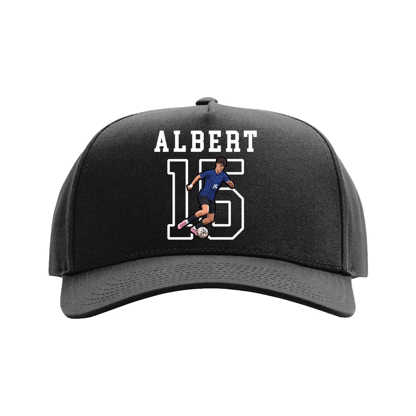 Full Fabric Five-Panel Champ Cap — Shirsey in Black