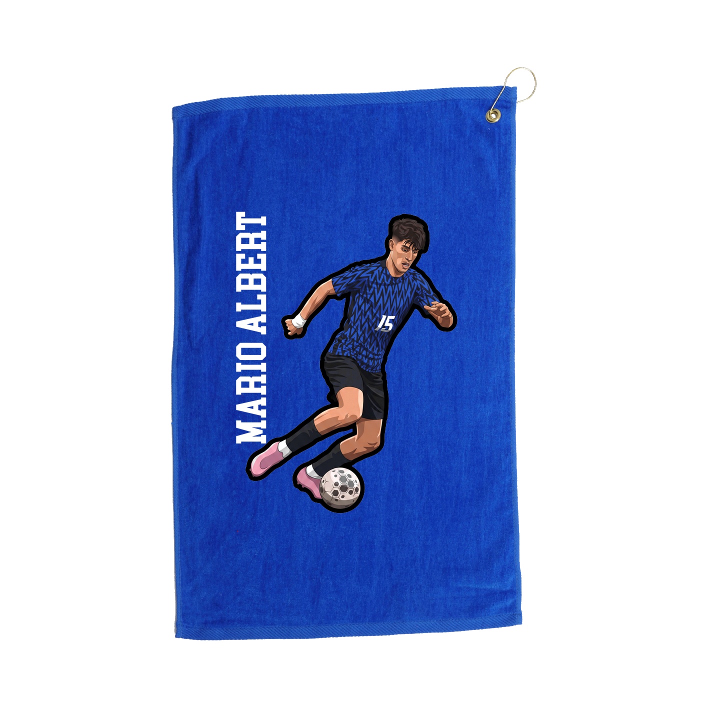 Golf Towel — Name Vertical in Royal