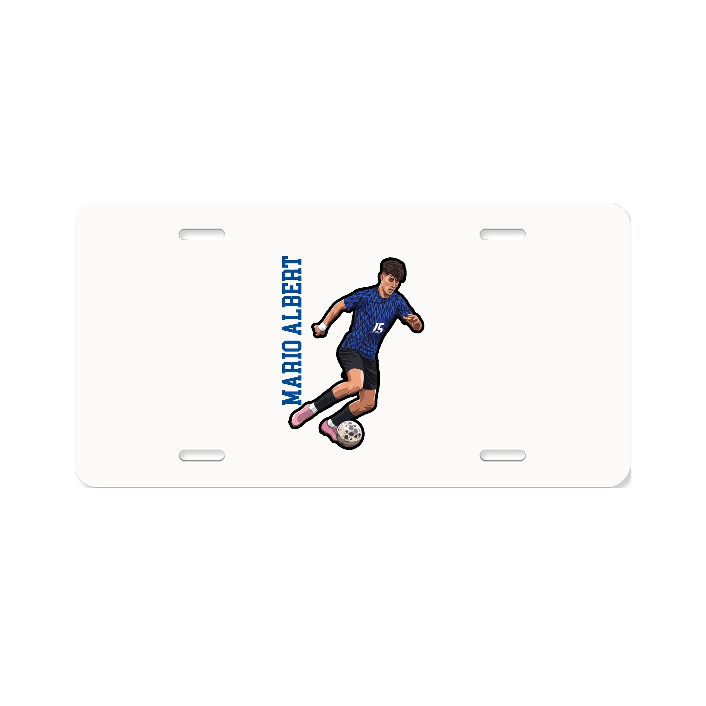 License Plate — Name Vertical in Classic