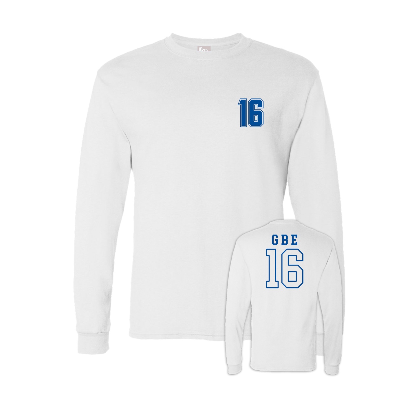 Long Sleeve Tee — Chest Back in White