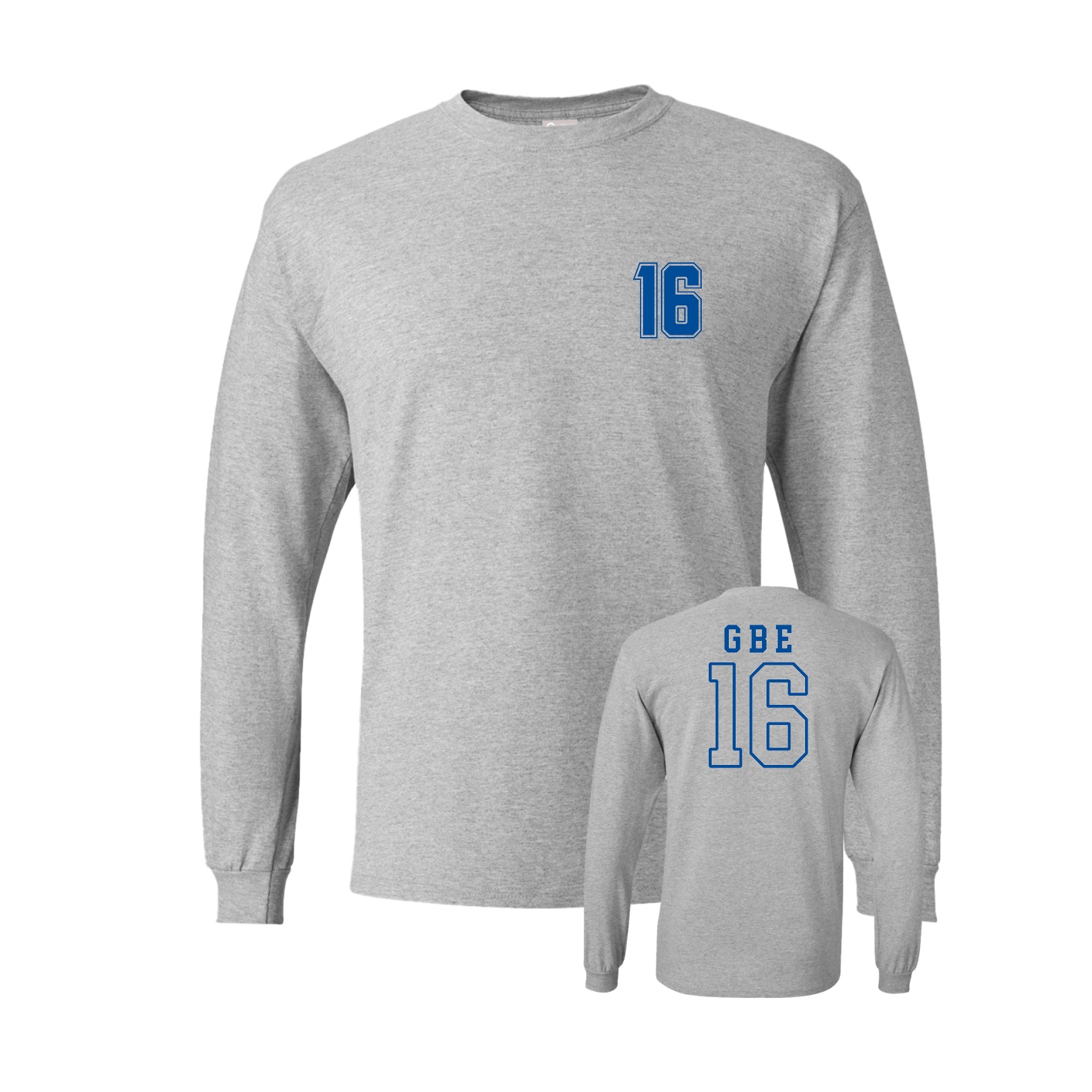 Long Sleeve Tee — Chest Back in Grey