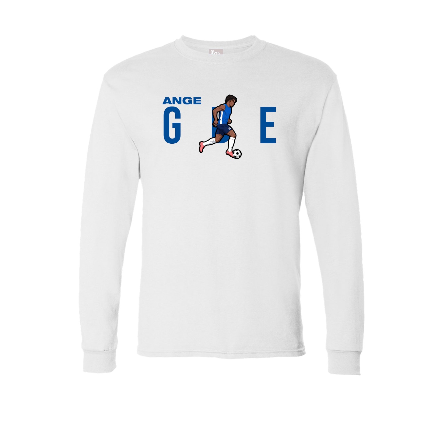 Long Sleeve Tee — Player Name in White
