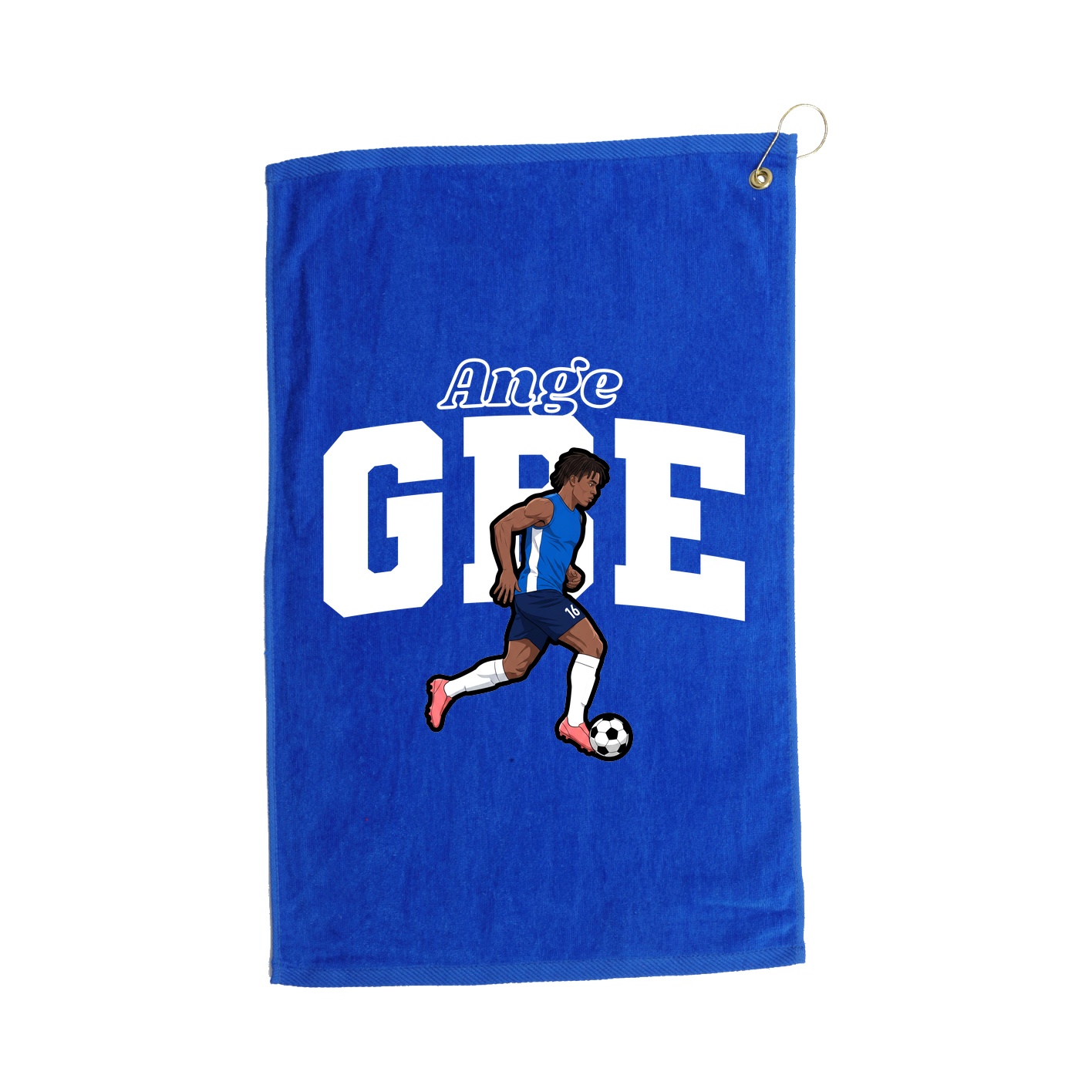 Golf Towel — Name Arch in Royal
