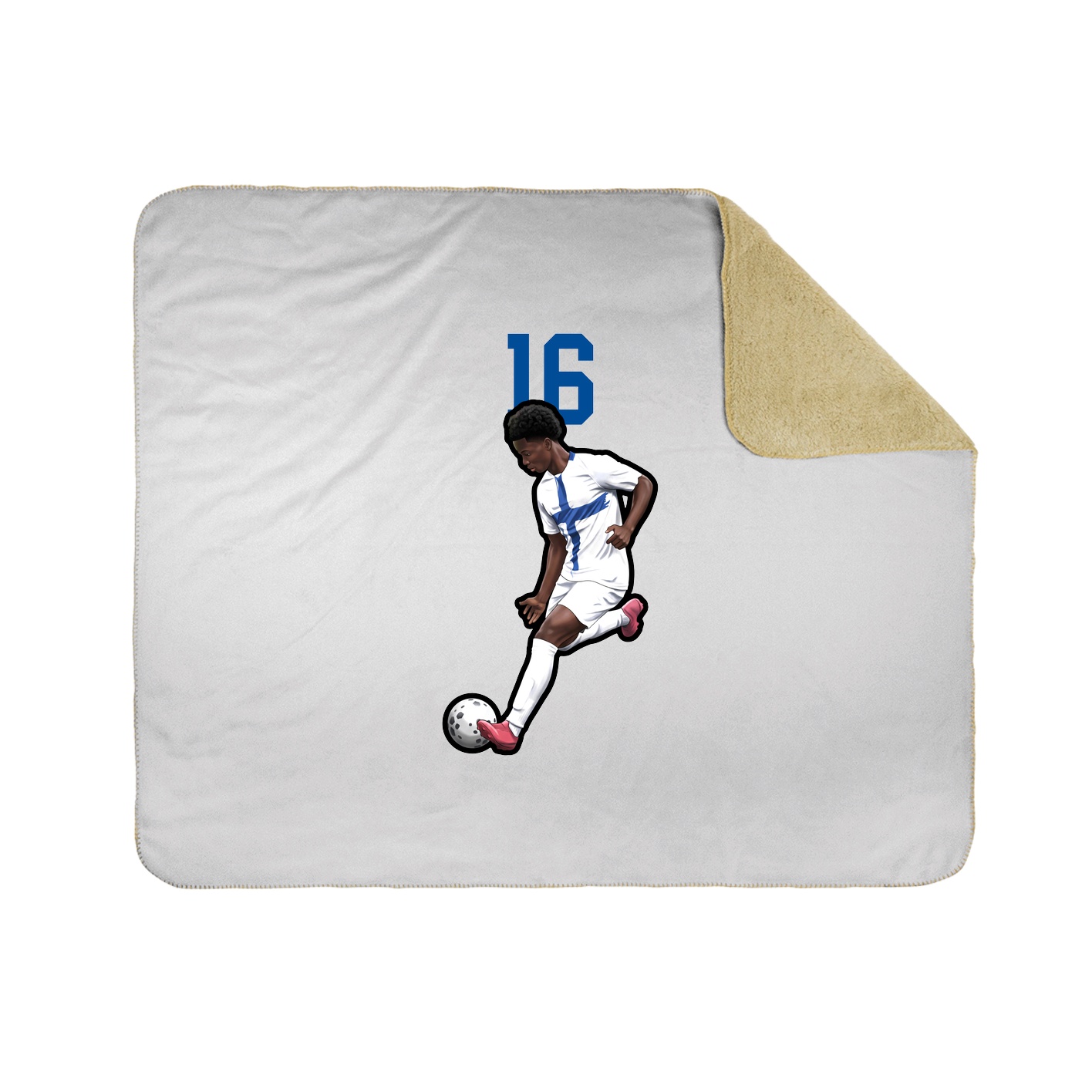 Throw Blanket — Number Top in White