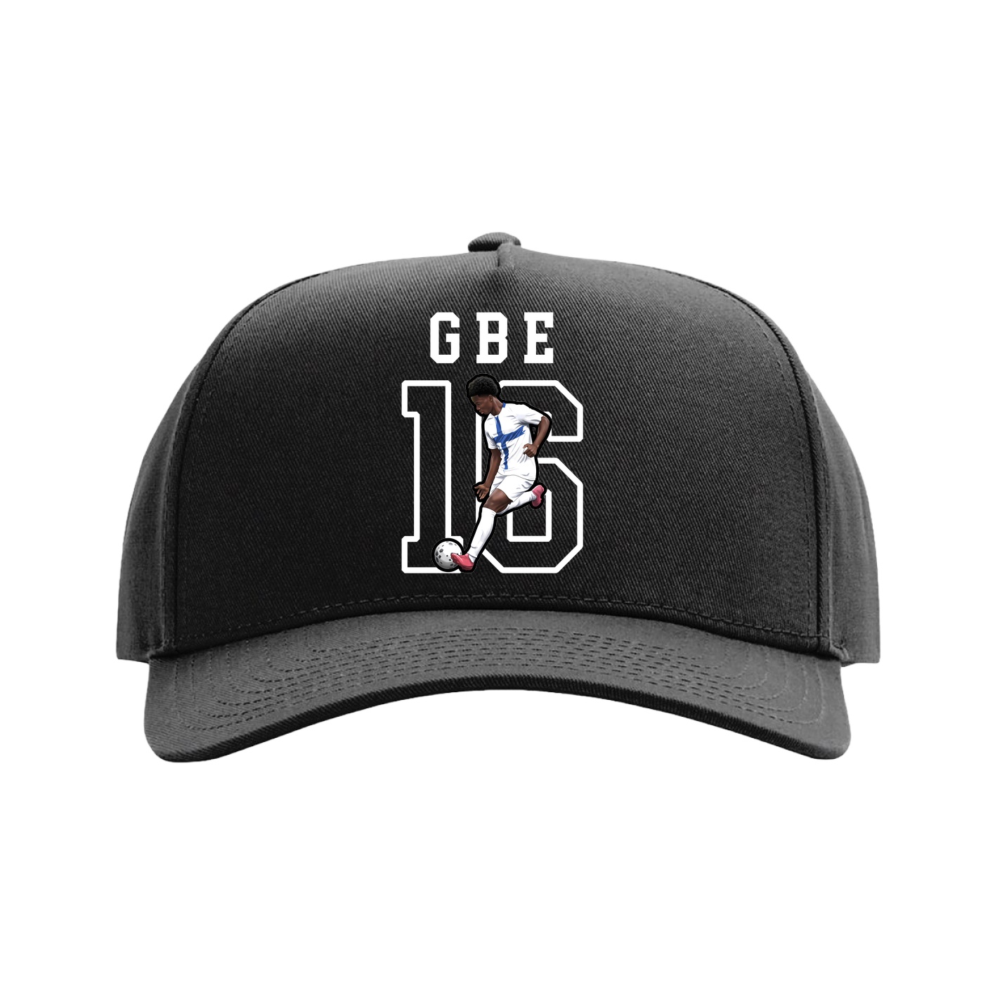 Full Fabric Five-Panel Champ Cap — Shirsey in Black