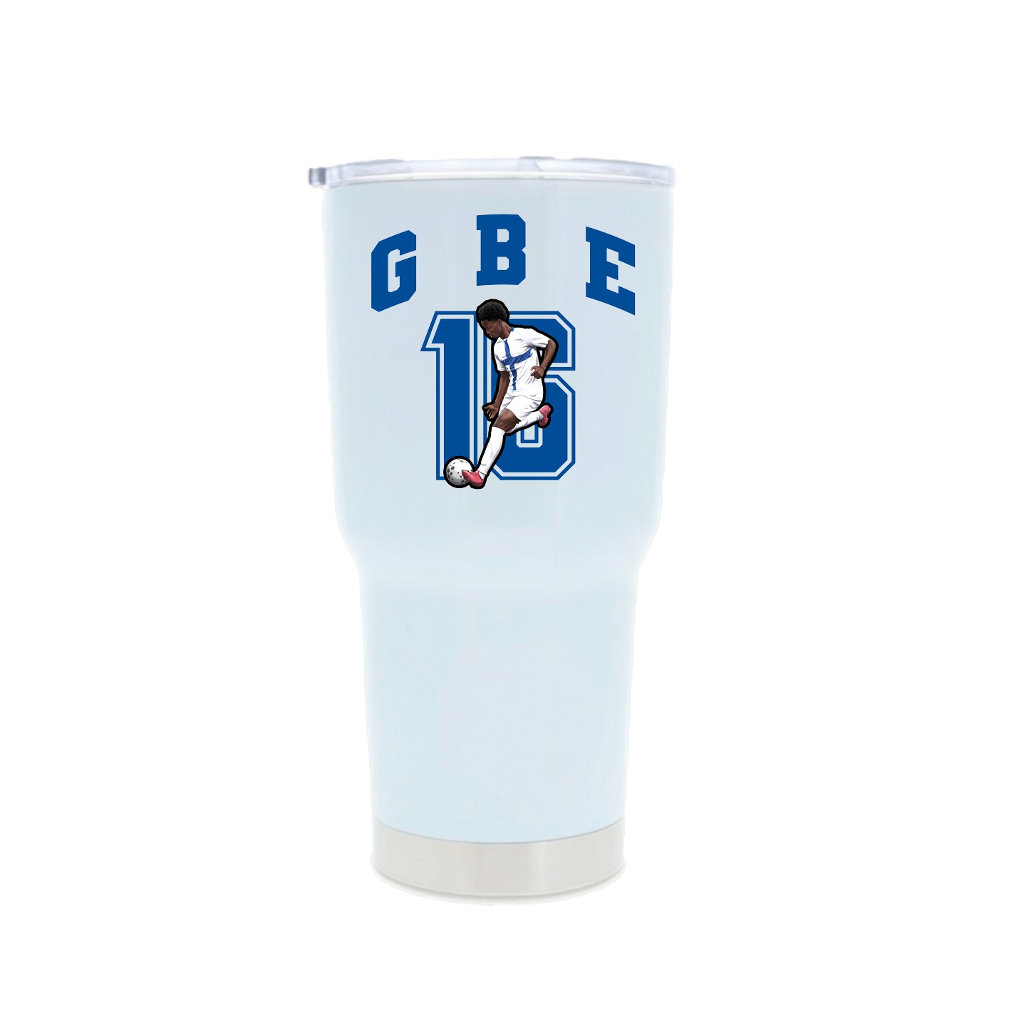30oz Stainless Steel Tumbler — Number in White