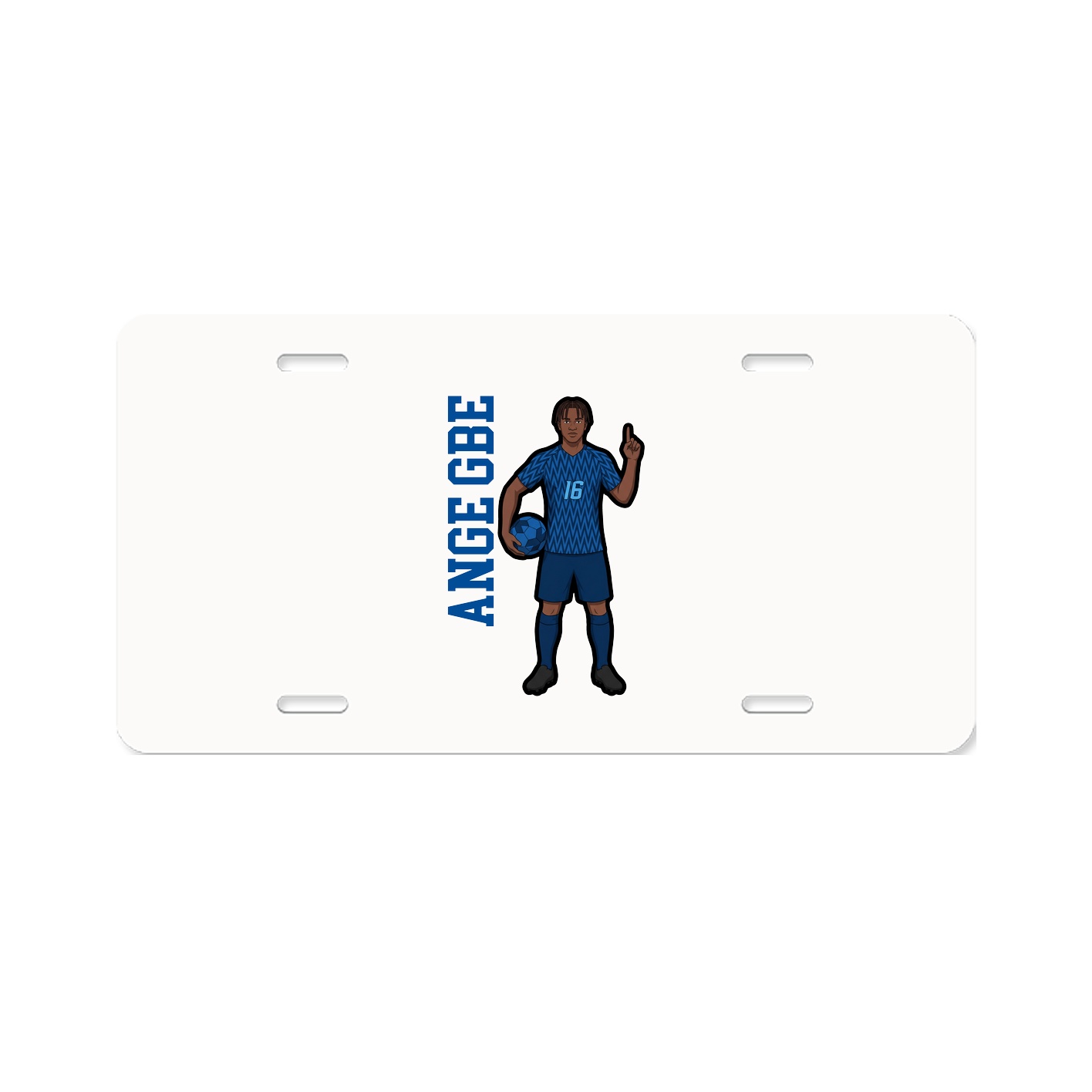 License Plate — Name Vertical in Classic