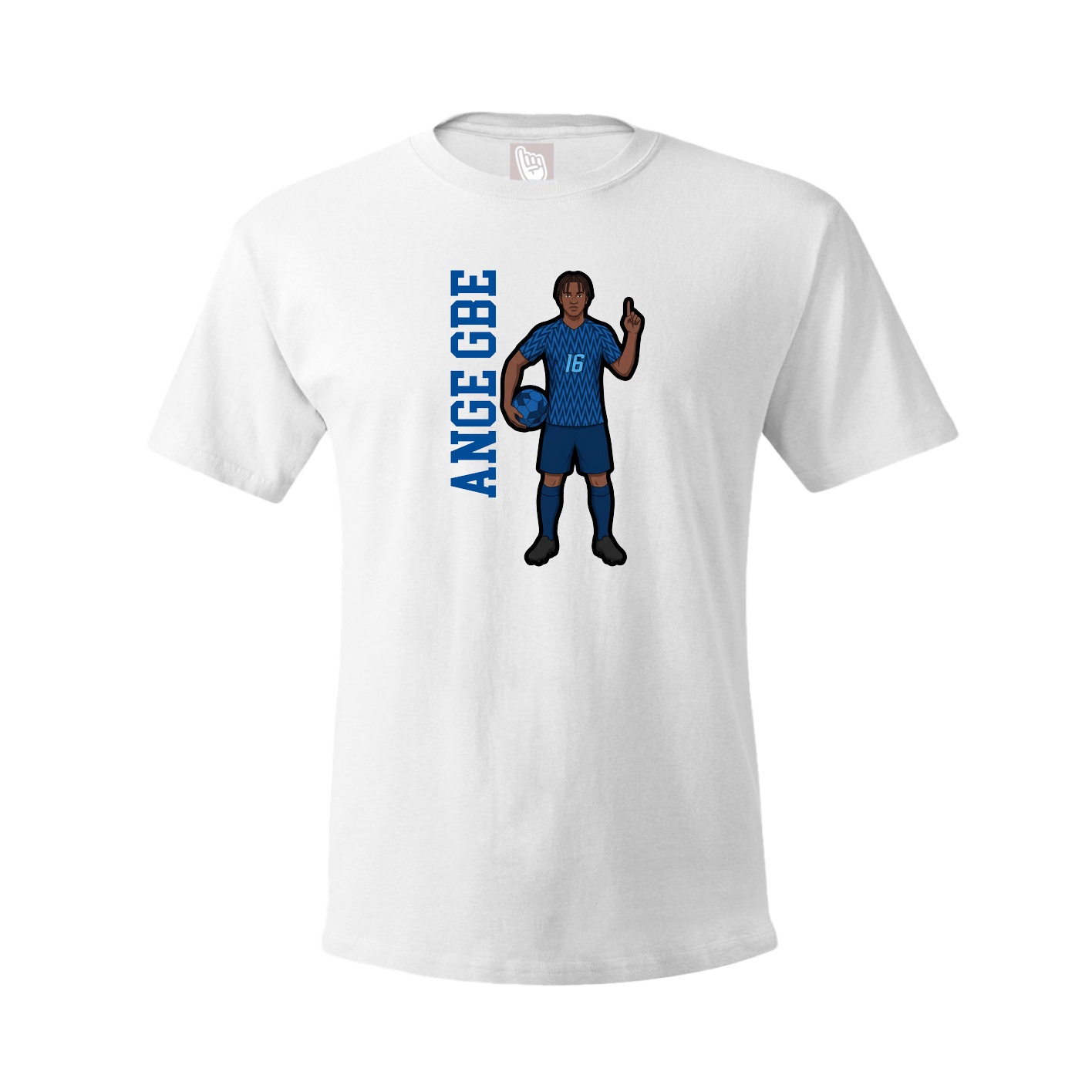 Tee — Name Vertical in White