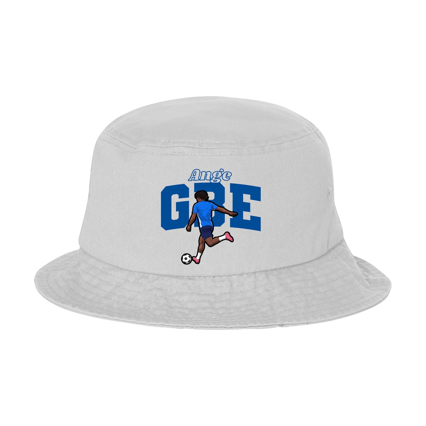 Bucket Cap — Name Arch in White