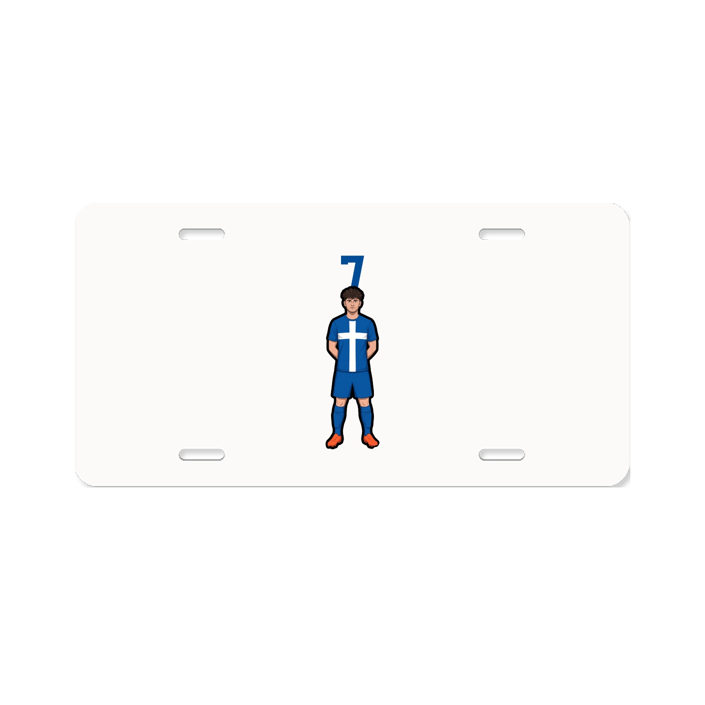 License Plate — Number Top in Classic