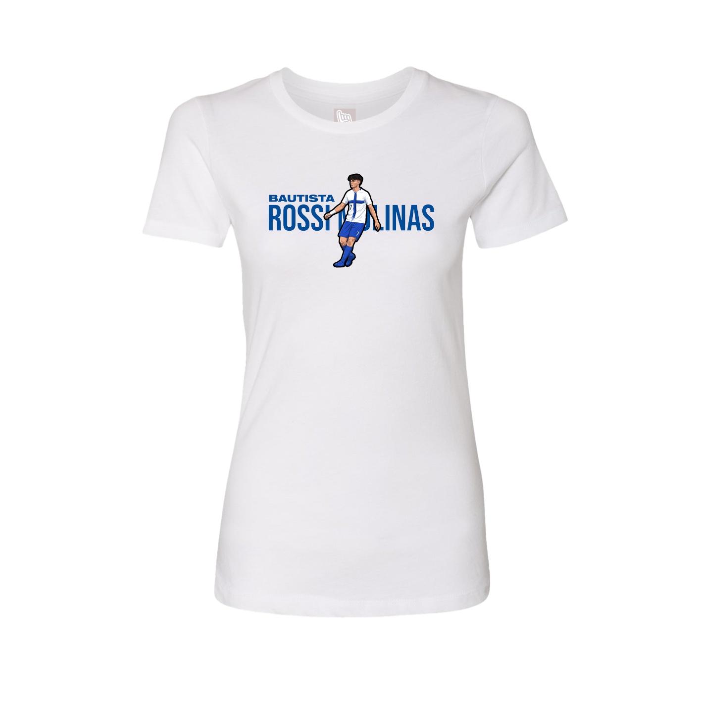 Fitted Women's Tee — Player Name in White