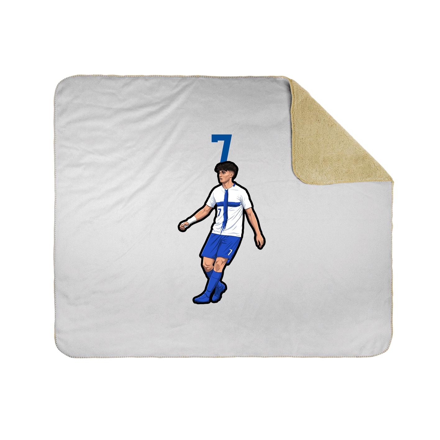 Throw Blanket — Number Top in White