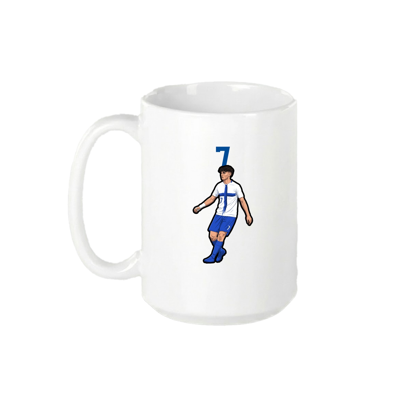 15oz Coffee Mug — Number Top in White