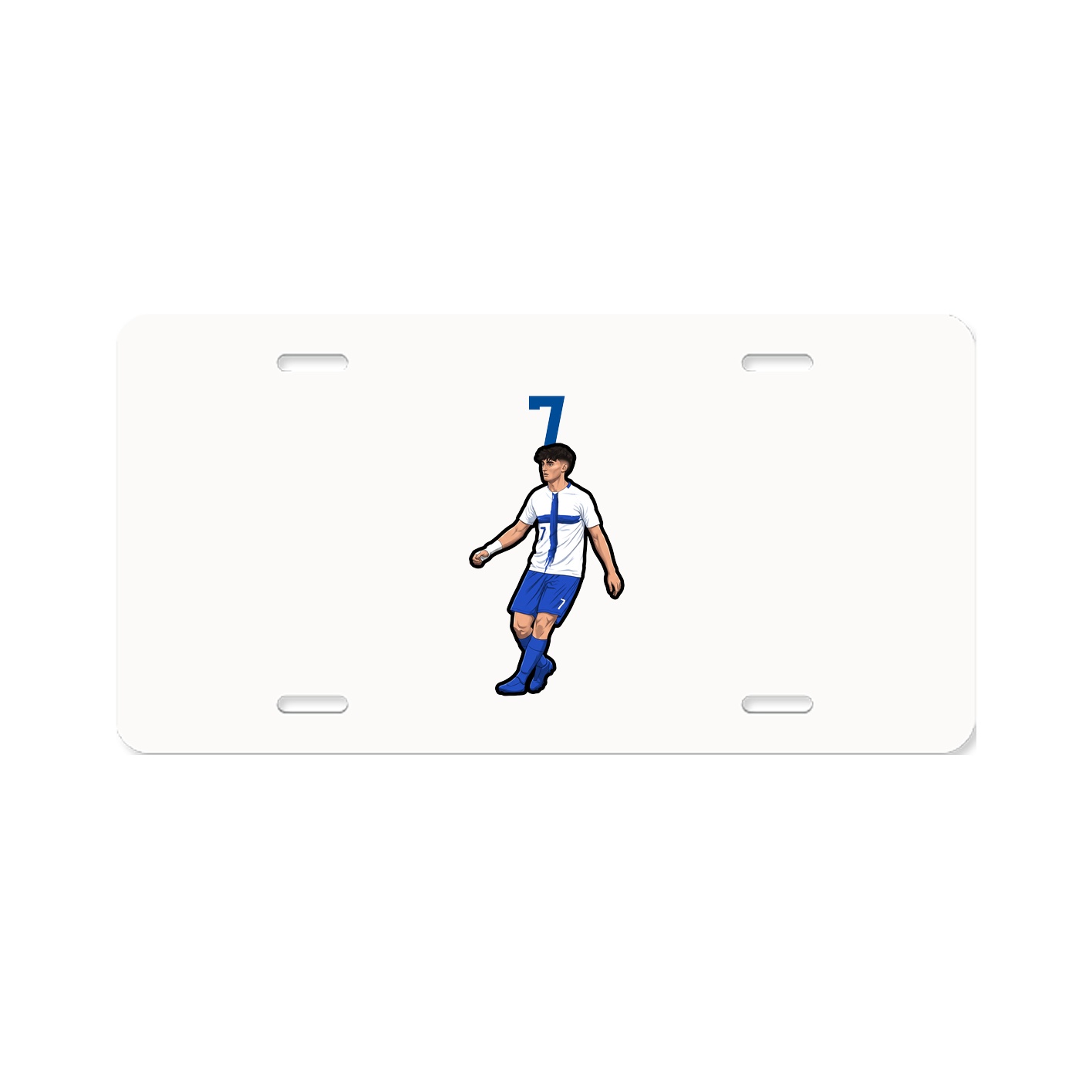 License Plate — Number Top in Classic