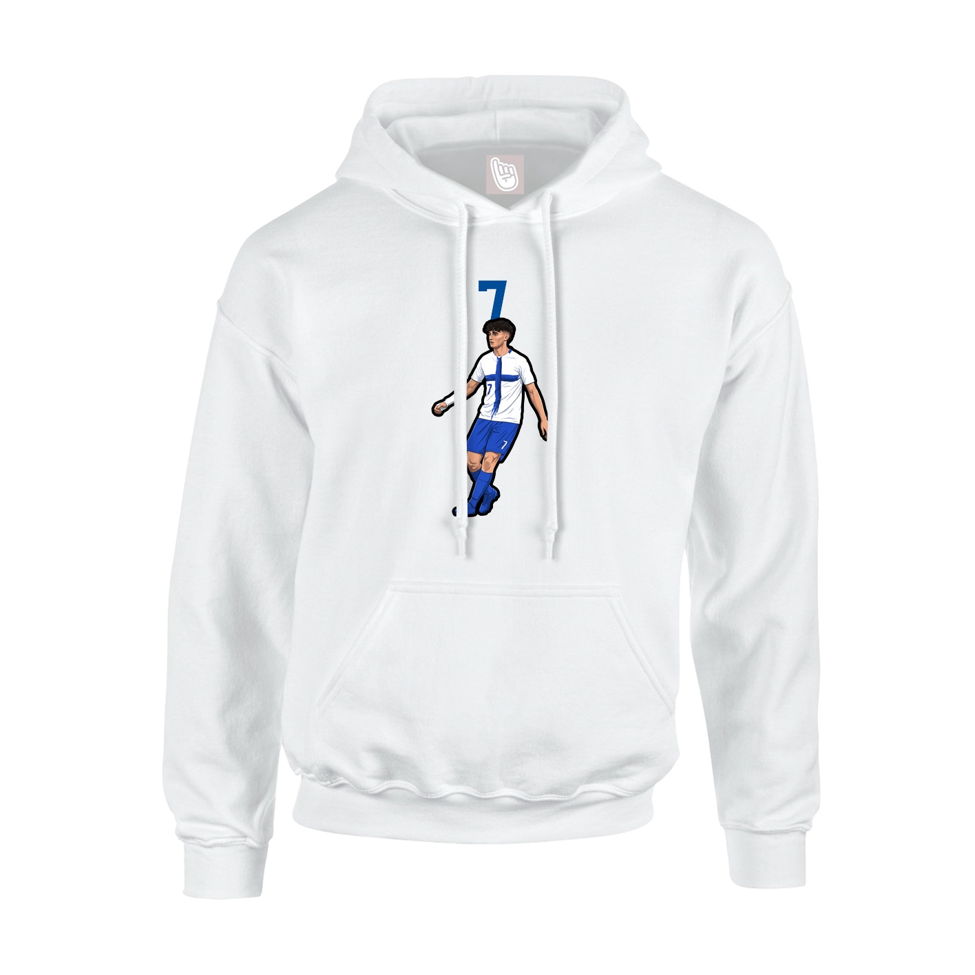 Hoodie — Number Top in White