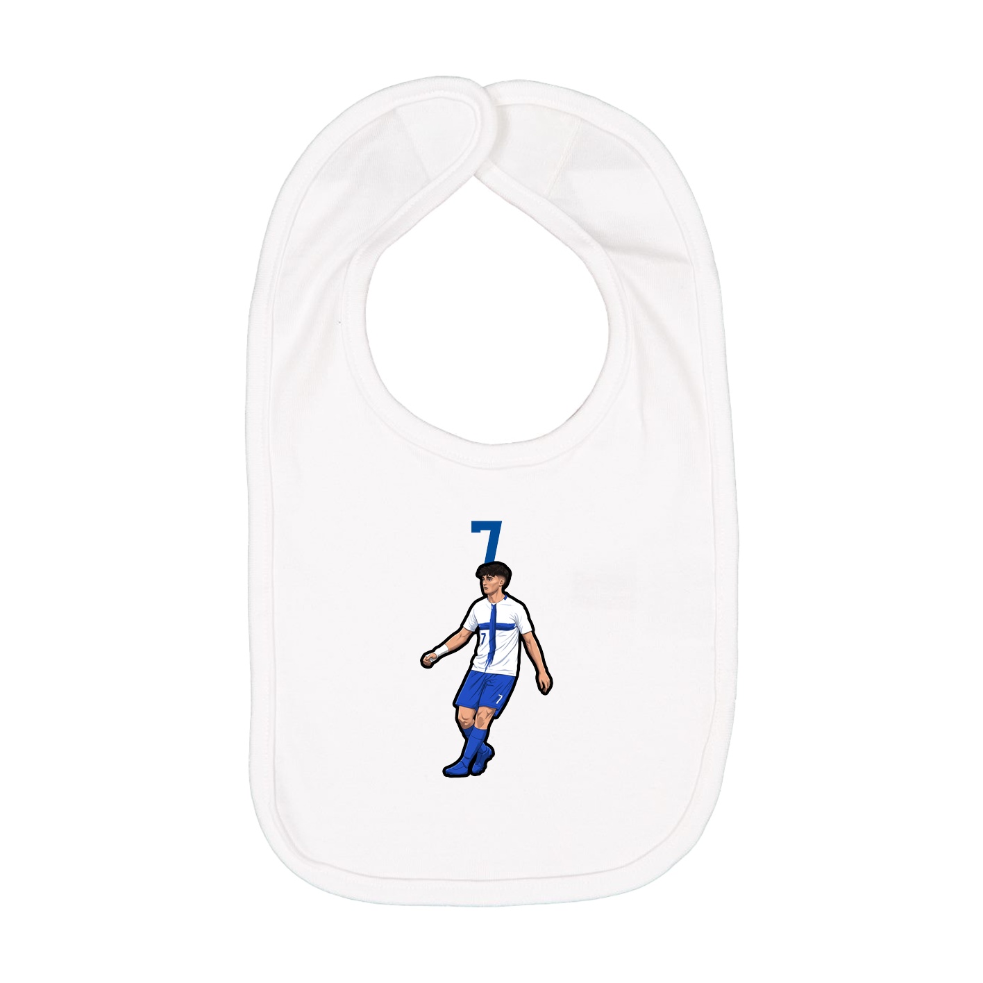 Infant Bib — Number Top in White