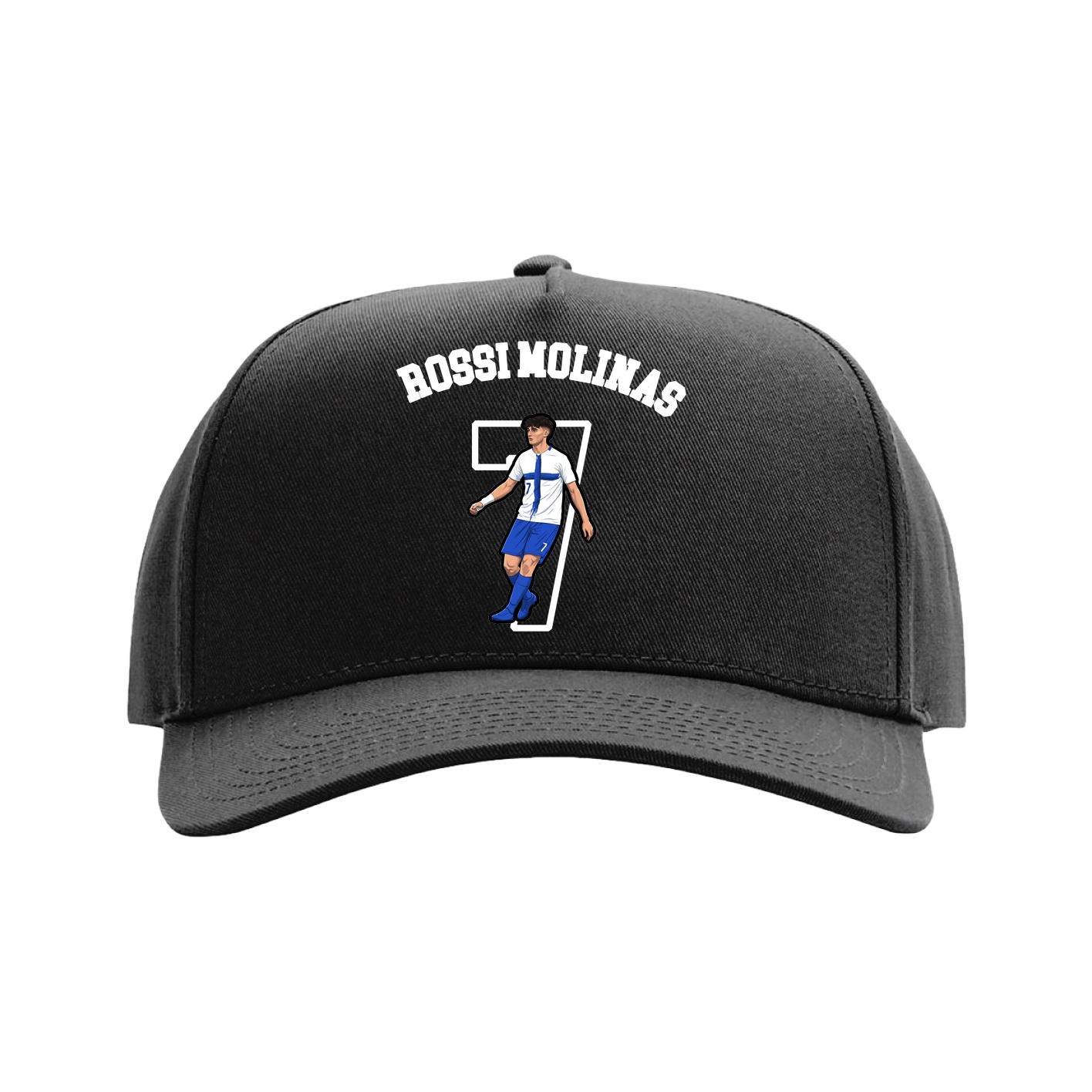 Full Fabric Five-Panel Champ Cap — Shirsey Arch in Black