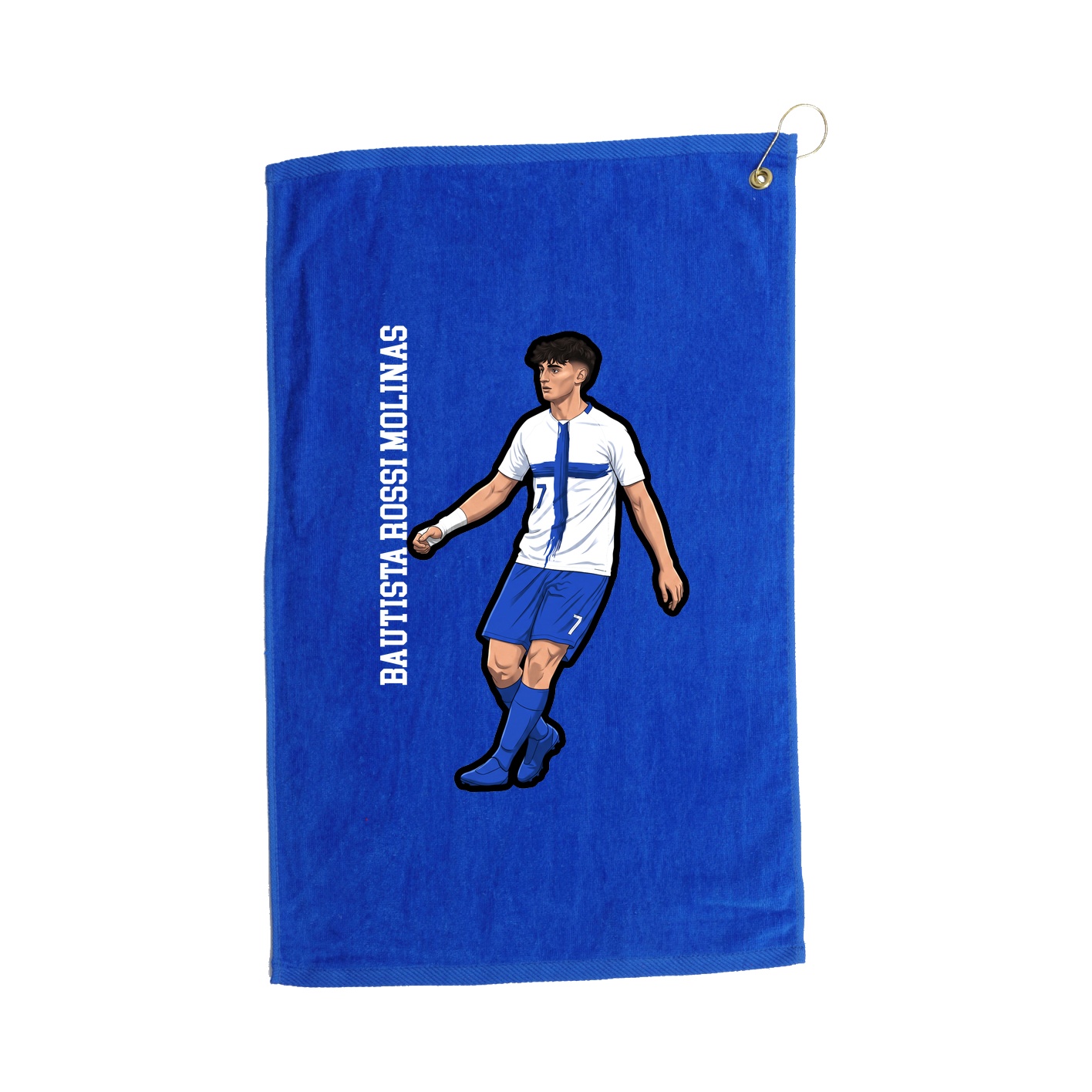 Golf Towel — Name Vertical in Royal