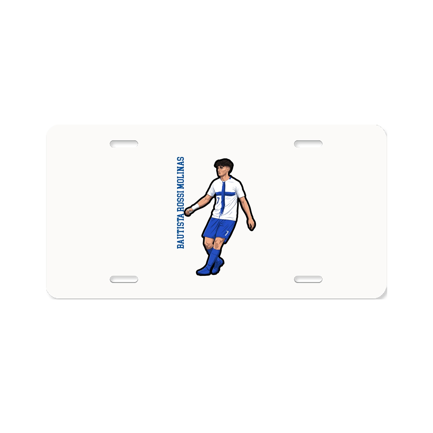 License Plate — Name Vertical in Classic