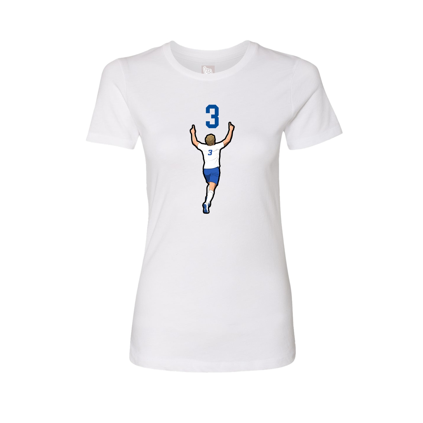 Fitted Women's Tee — Number Top in White