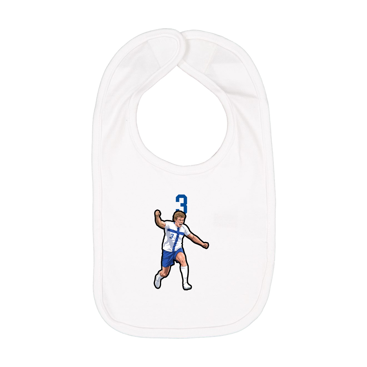 Infant Bib — Number Top in White