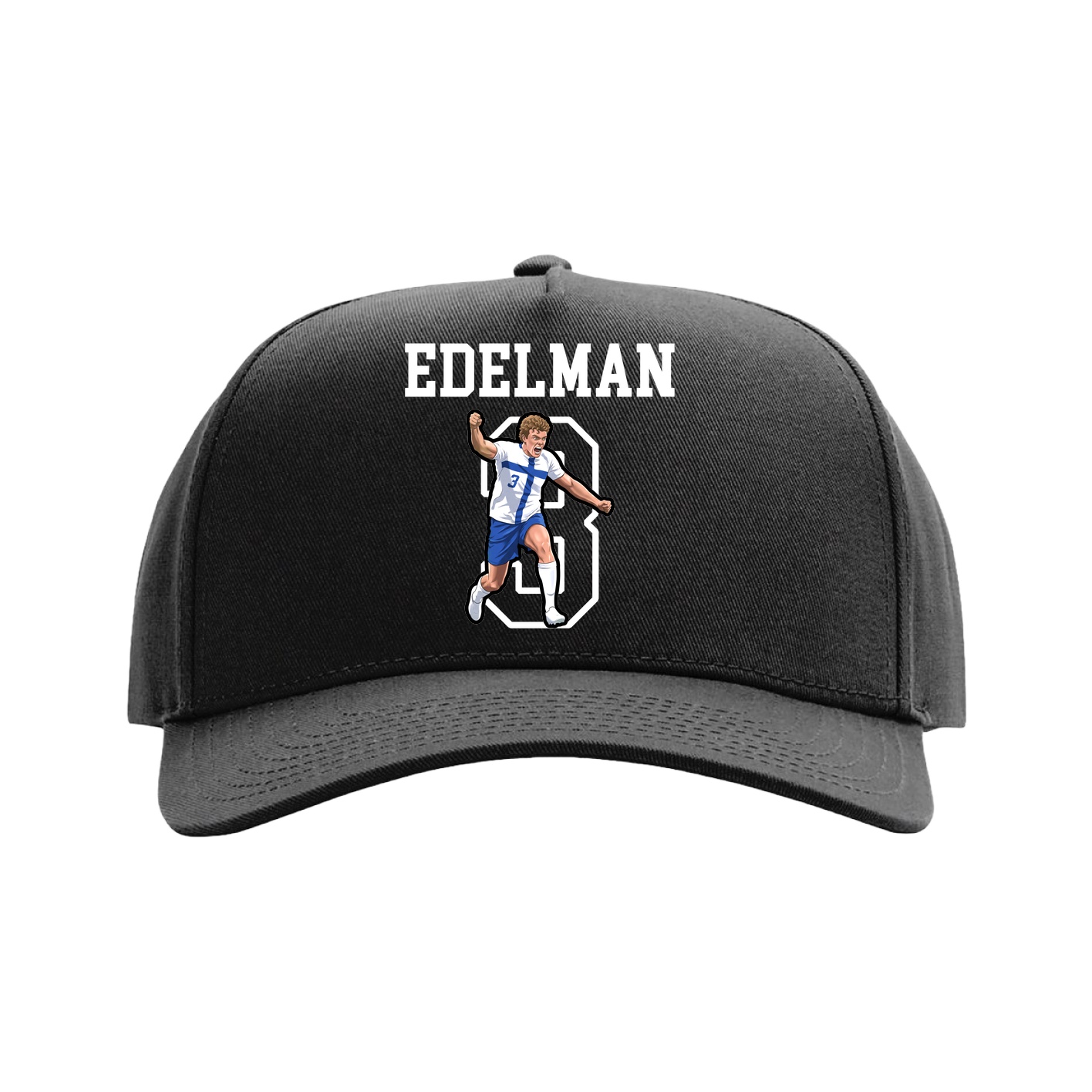Full Fabric Five-Panel Champ Cap — Shirsey in Black