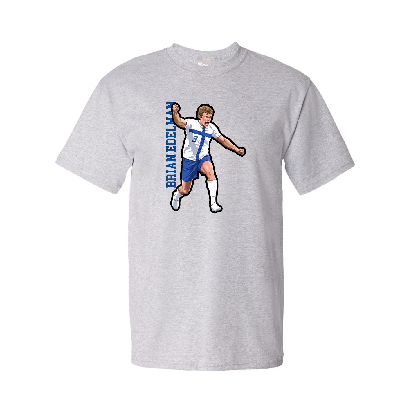 Youth Tee — Name Vertical in Grey