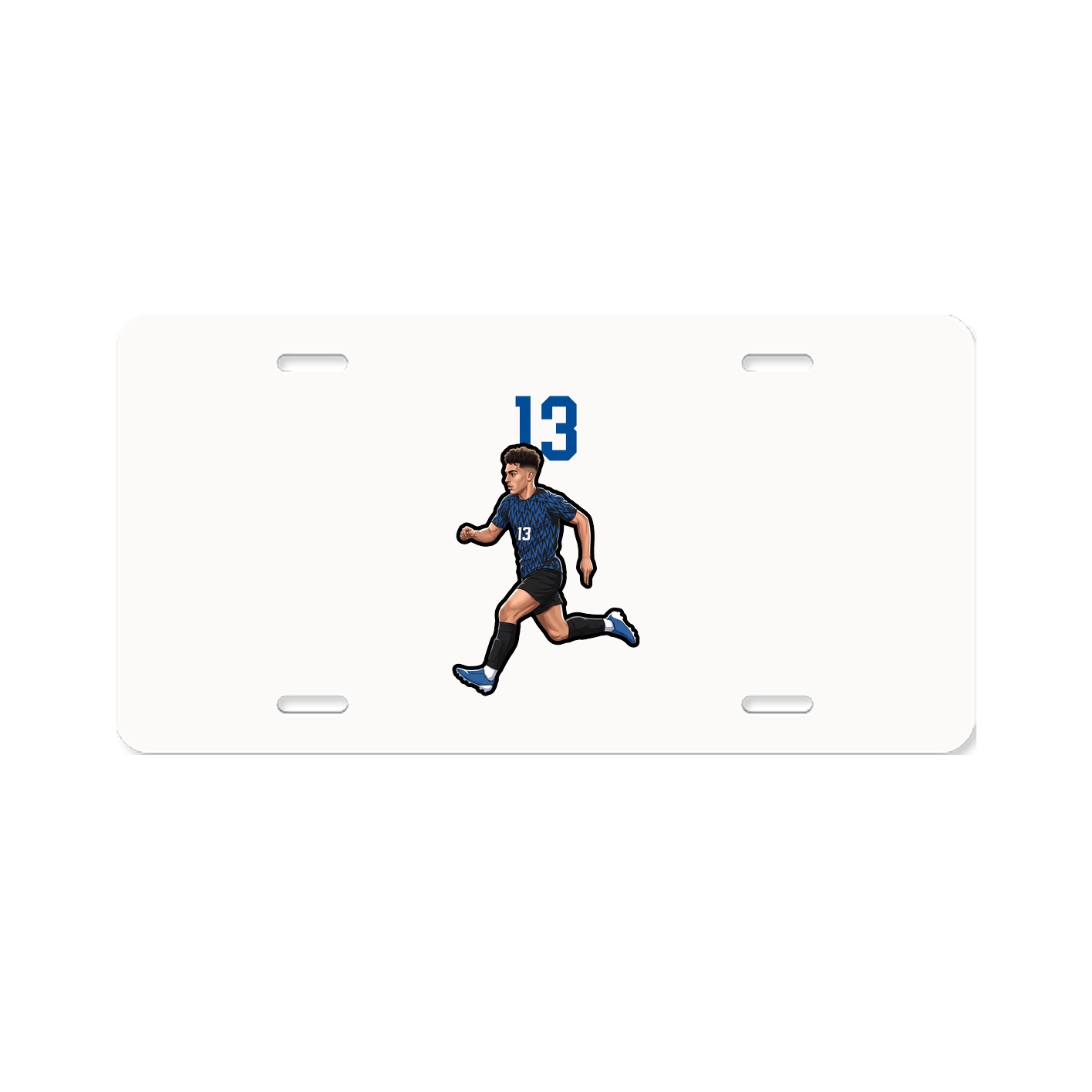 License Plate — Number Top in Classic