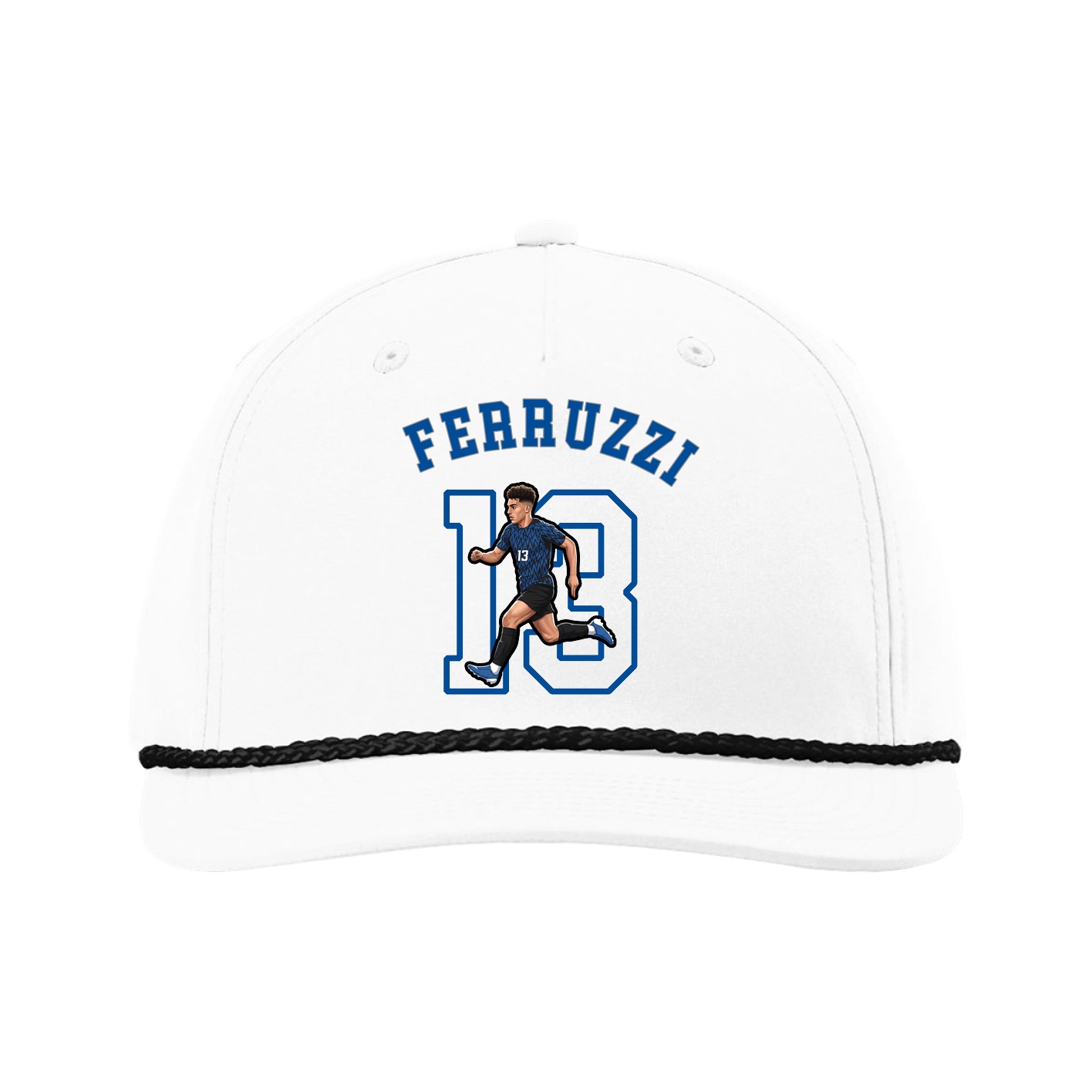 Five-Panel Classic Rope Cap — Shirsey Arch in White