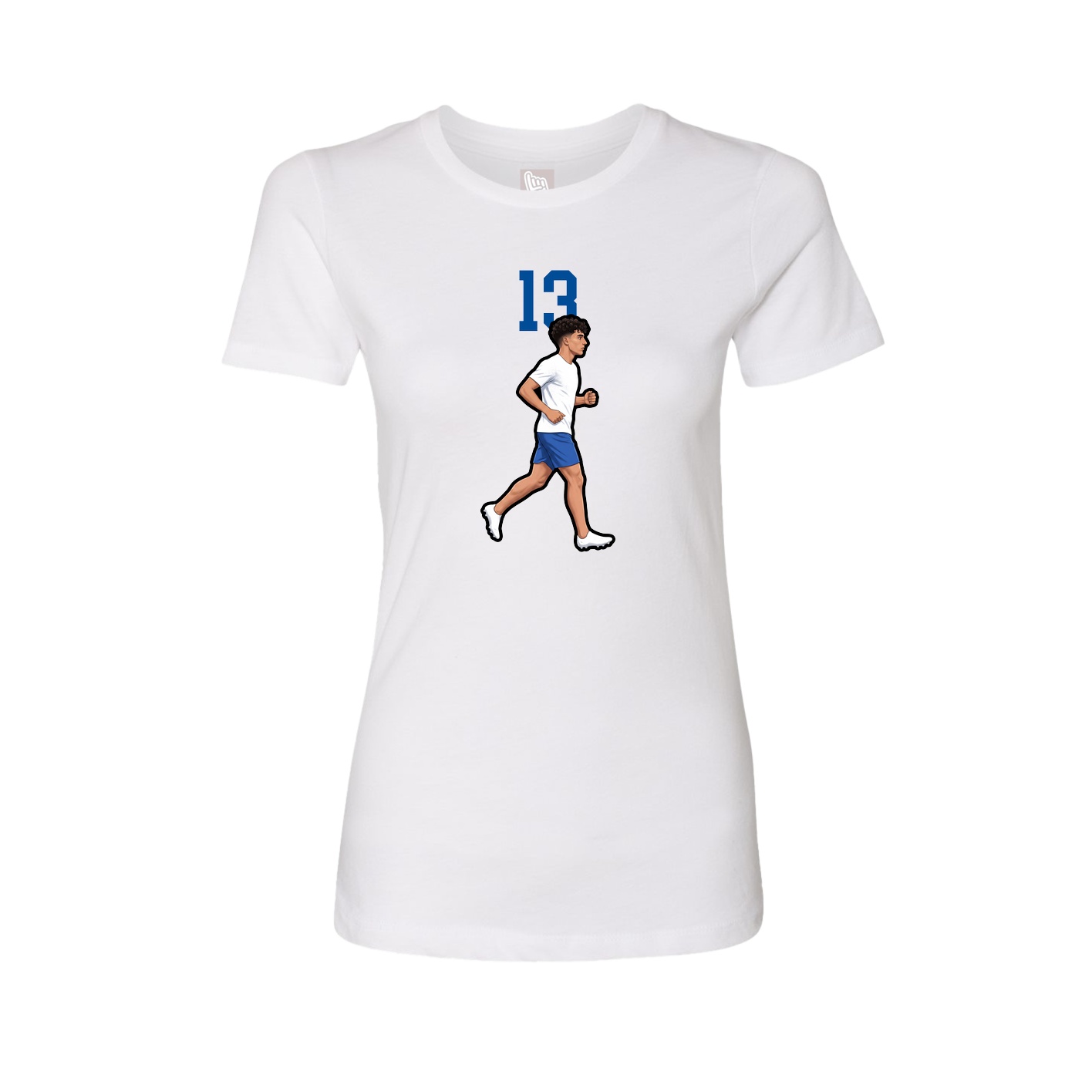 Fitted Women's Tee — Number Top in White