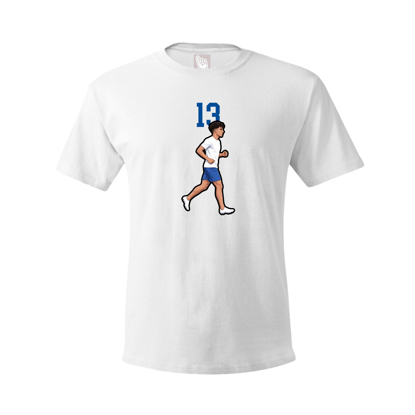 Youth Tee — Number Top in White
