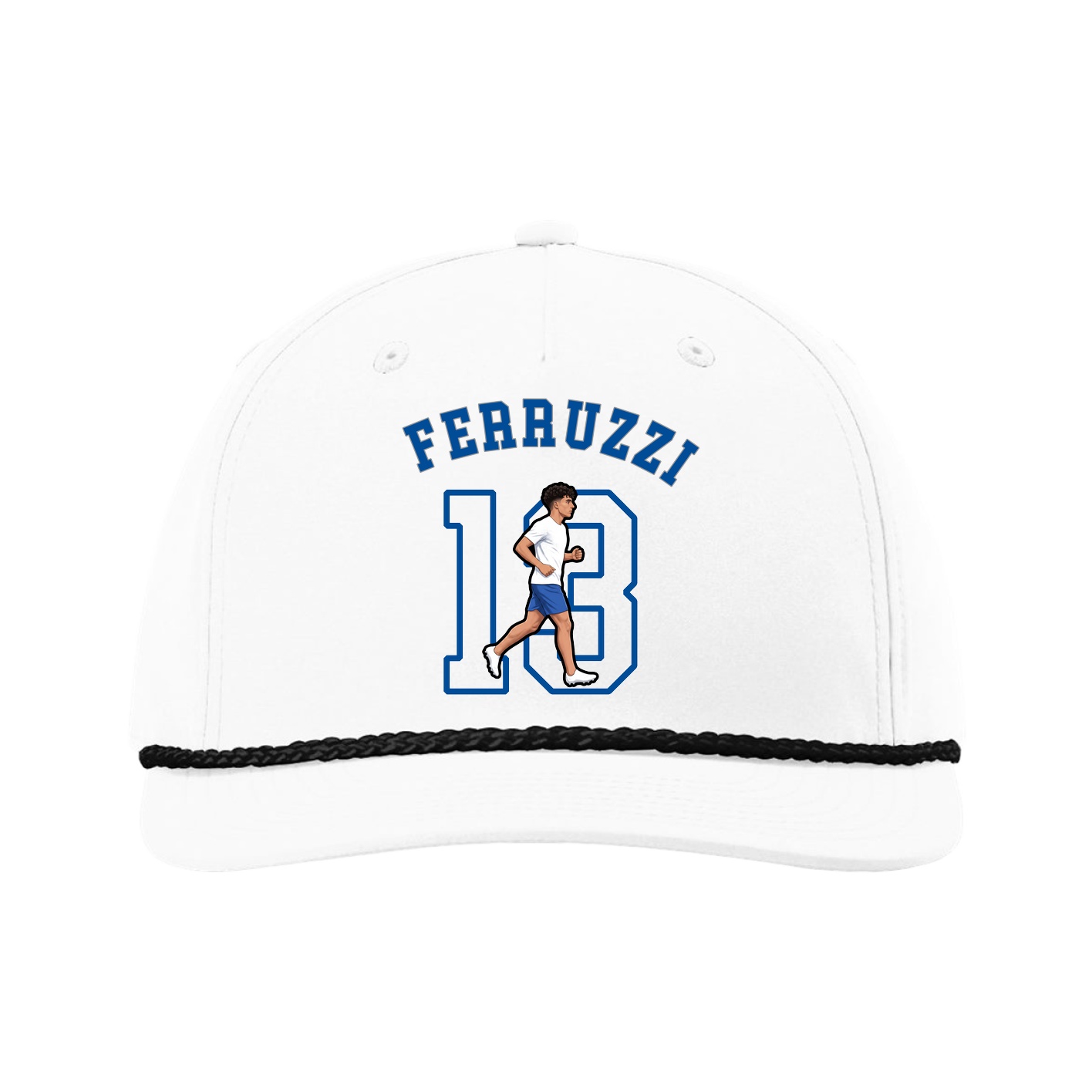 Five-Panel Classic Rope Cap — Shirsey Arch in White