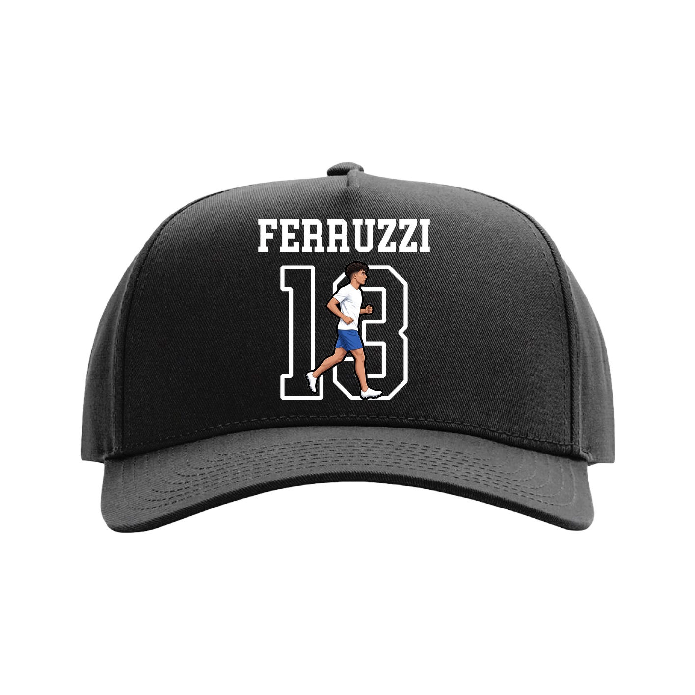 Full Fabric Five-Panel Champ Cap — Shirsey in Black