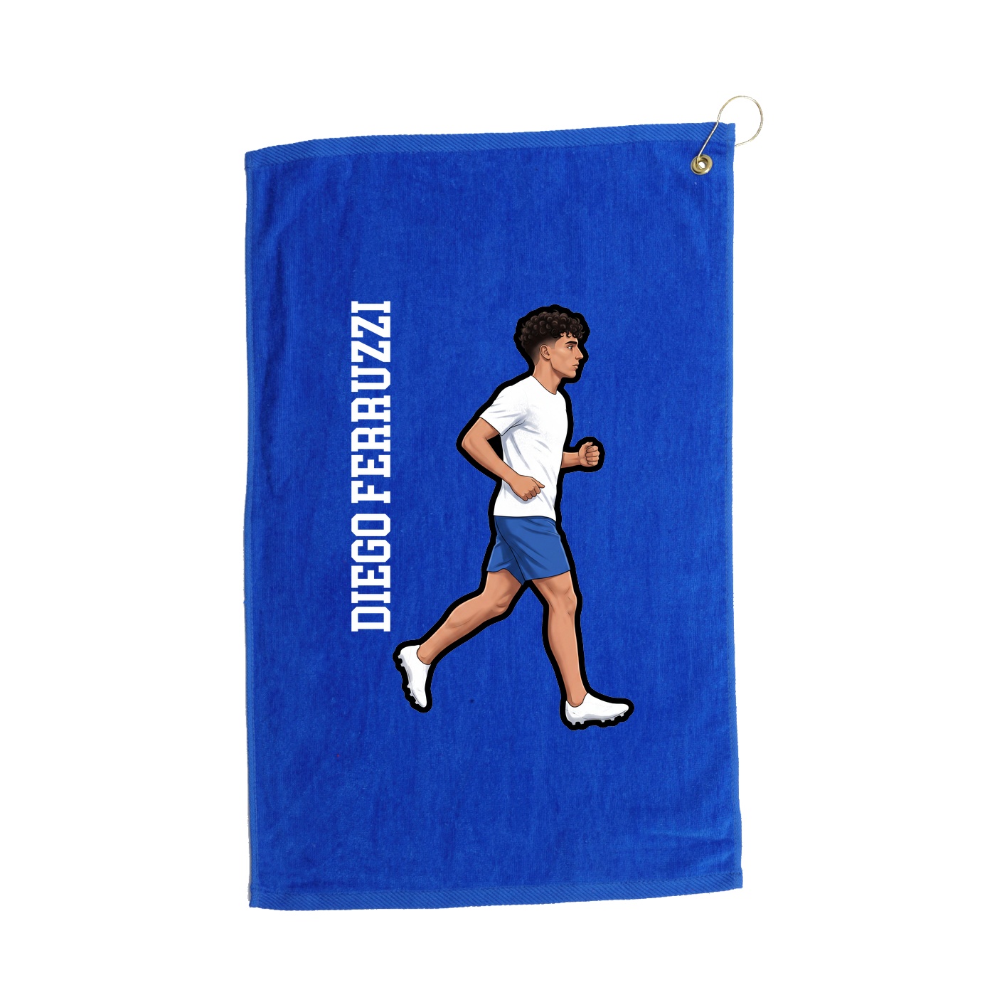 Golf Towel — Name Vertical in Royal