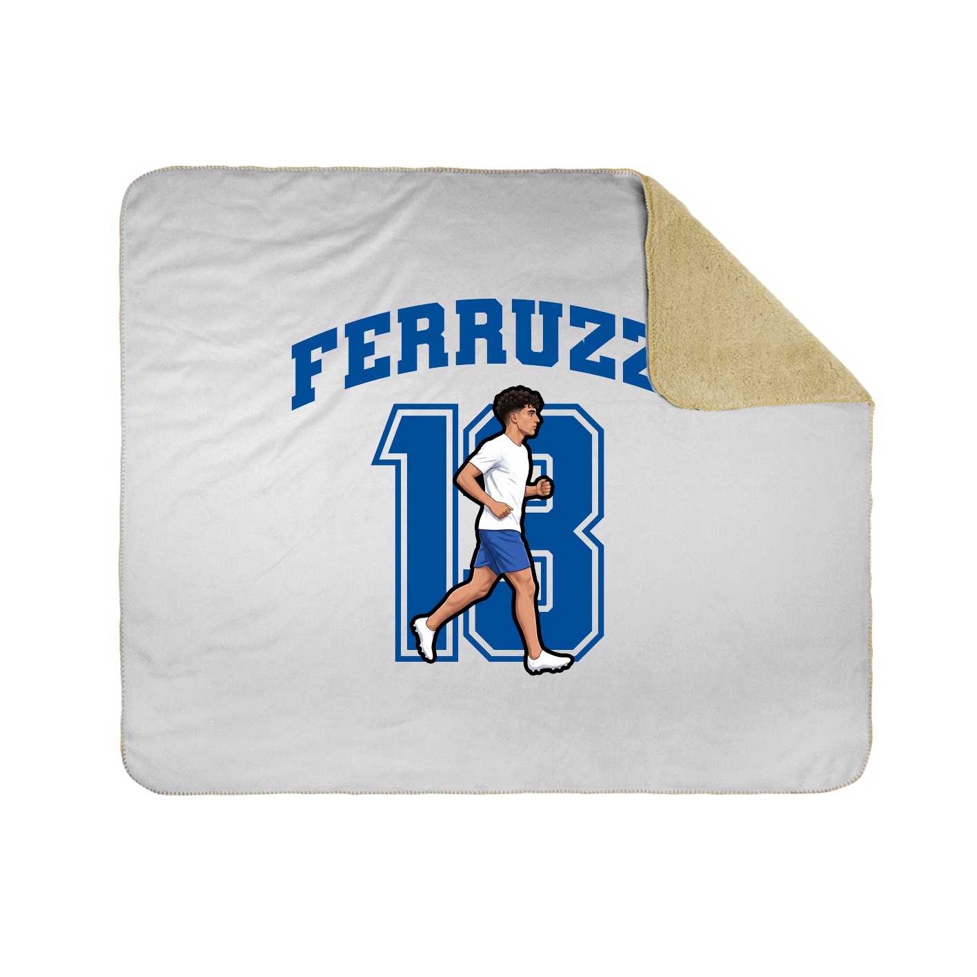 Throw Blanket — Number in White