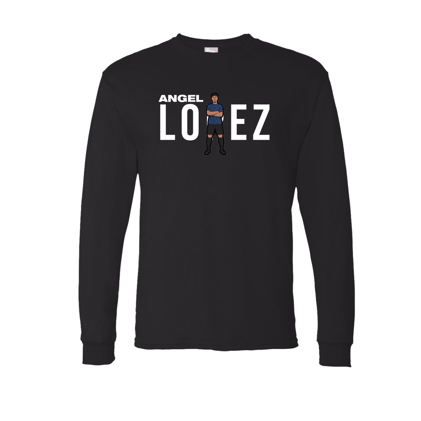 Long Sleeve Tee — Player Name in Black