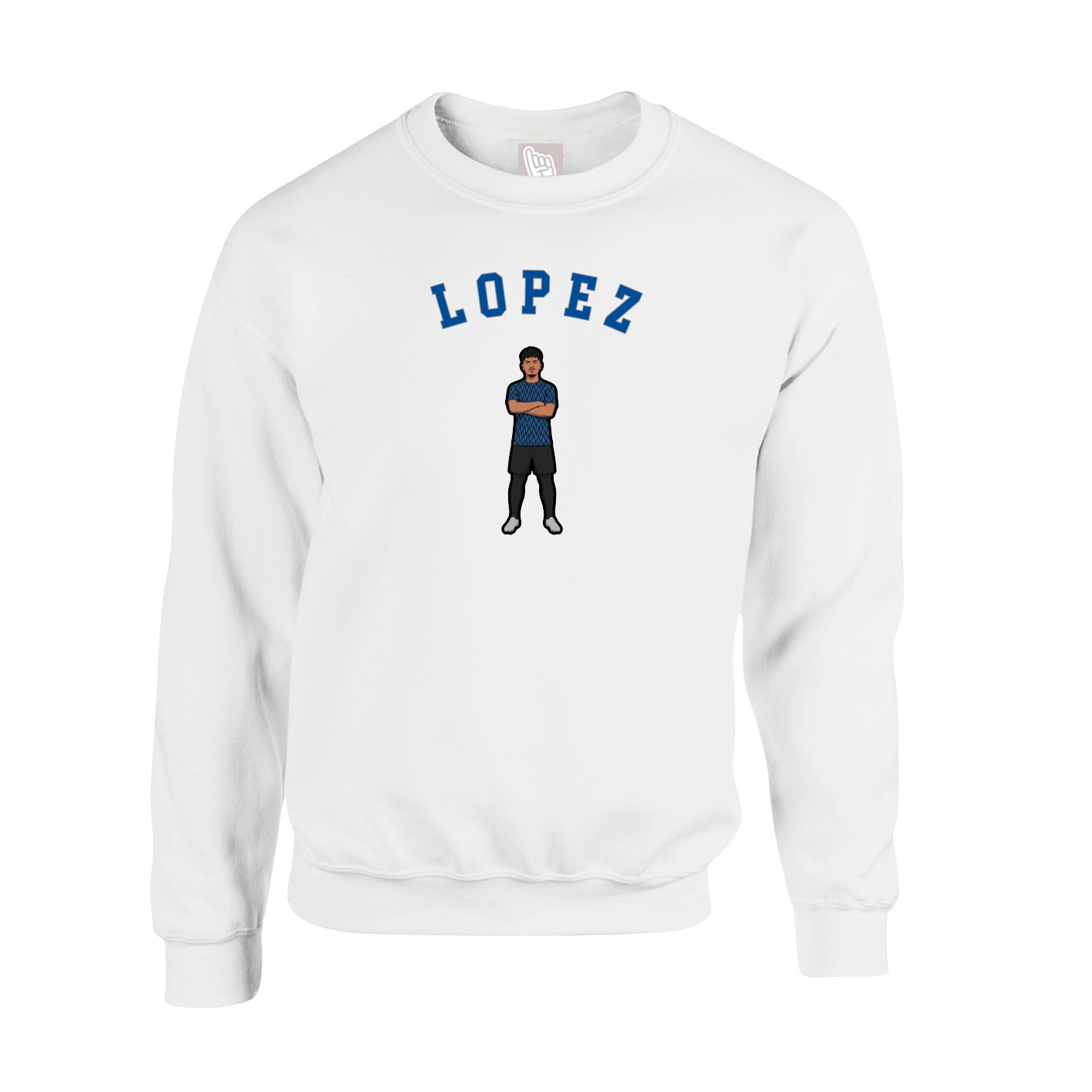 Fleece Crew — Shirsey Arch in White