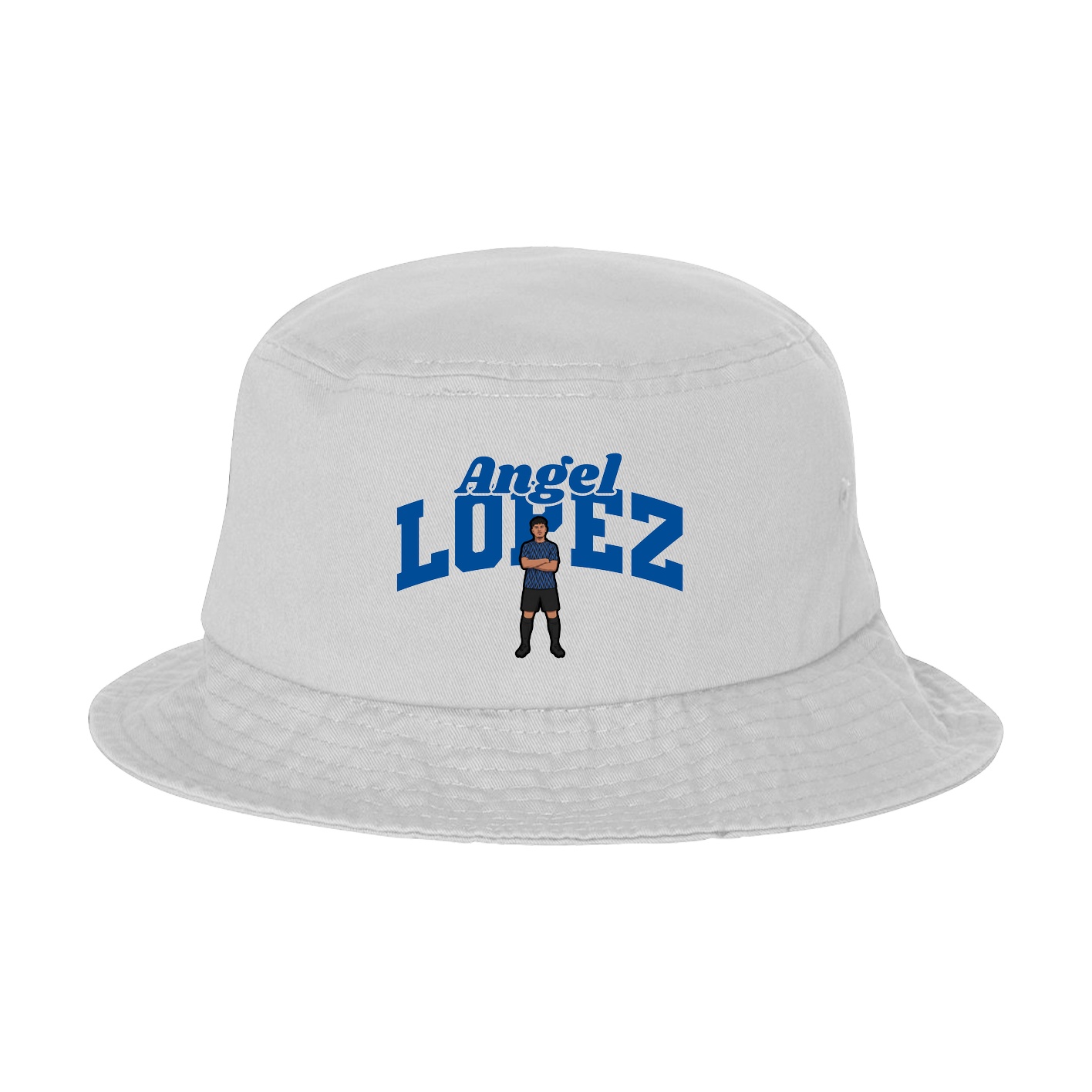 Bucket Cap — Signature Arch in White