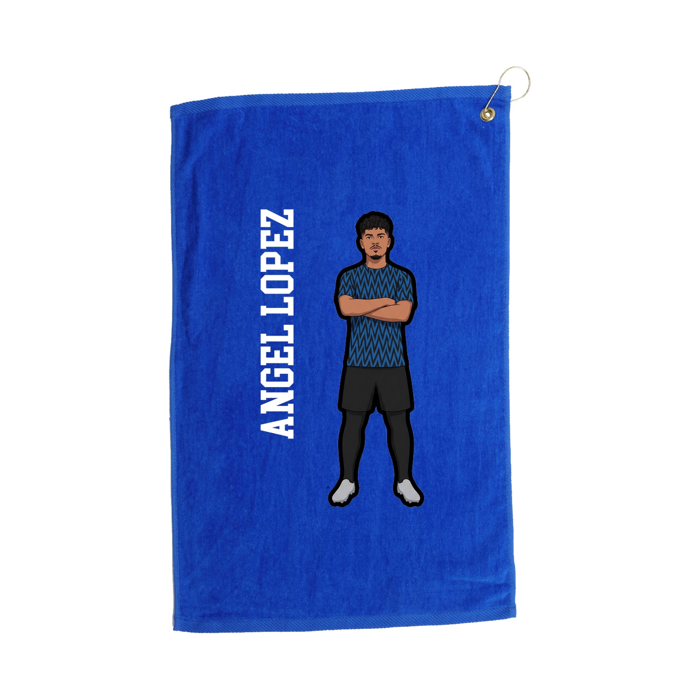 Golf Towel — Name Vertical in Royal