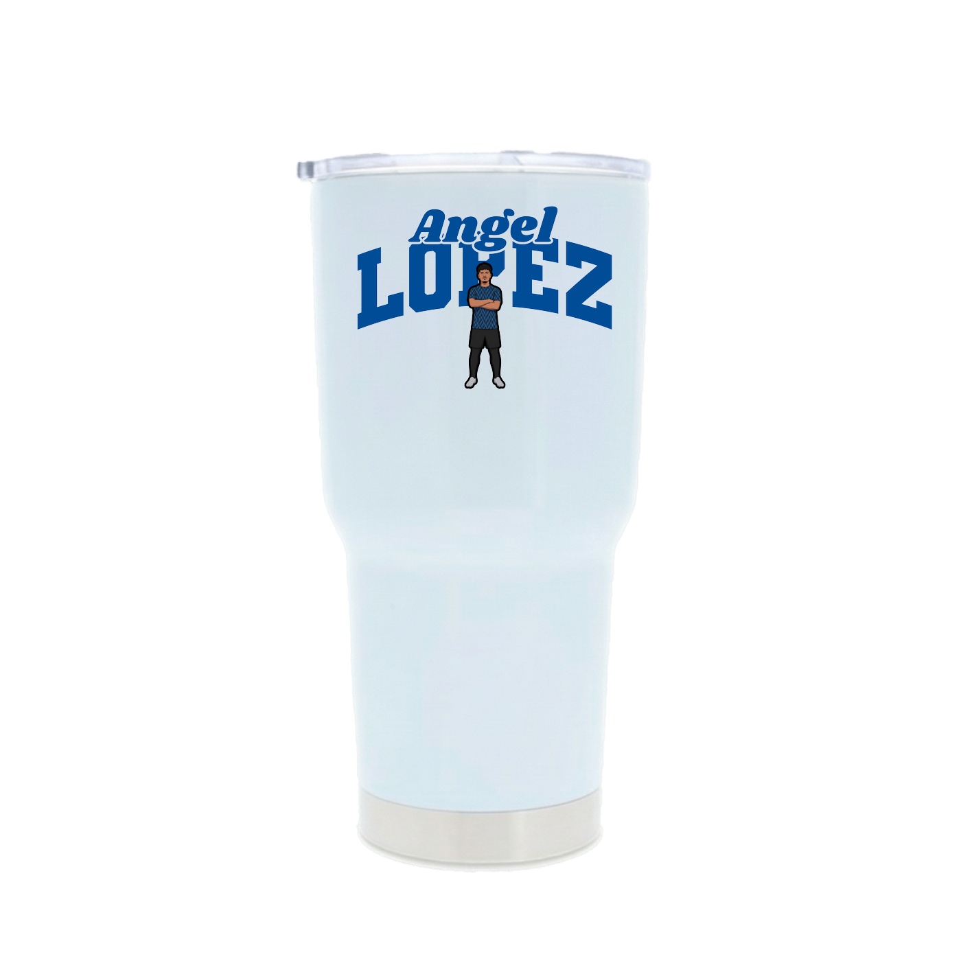 30oz Stainless Steel Tumbler — Signature Arch in White