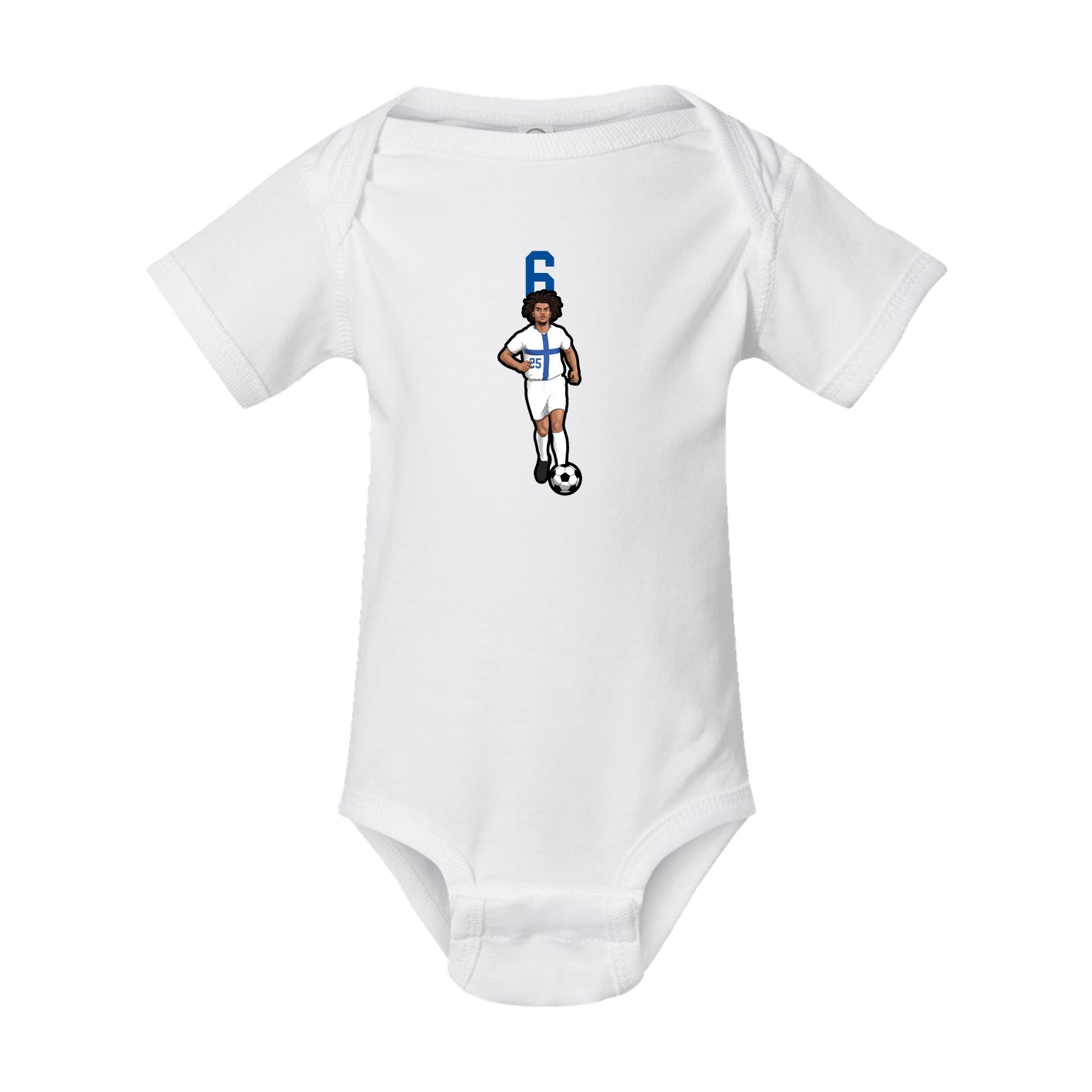 Baby Onesie — Number Top in White