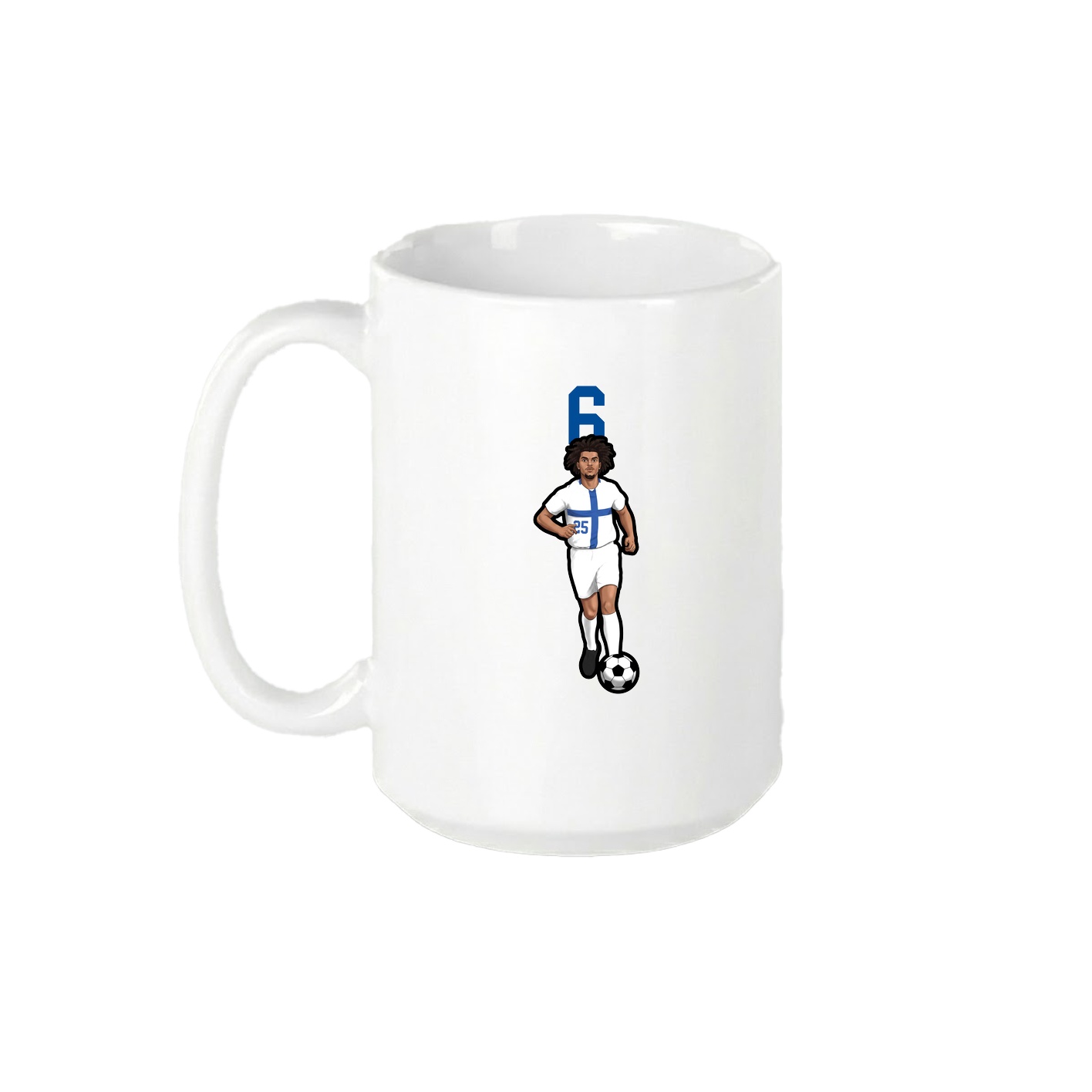 15oz Coffee Mug — Number Top in White