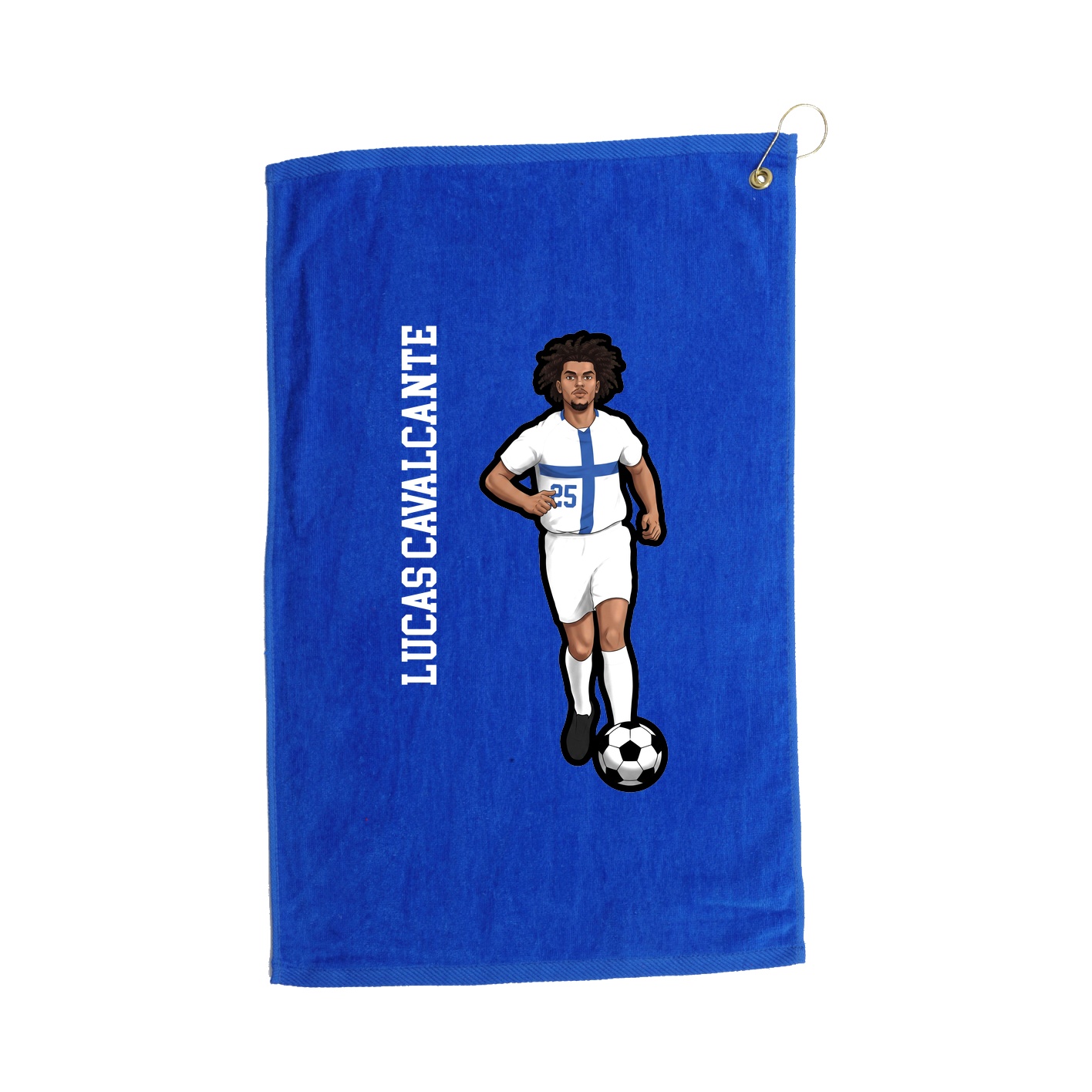 Golf Towel — Name Vertical in Royal